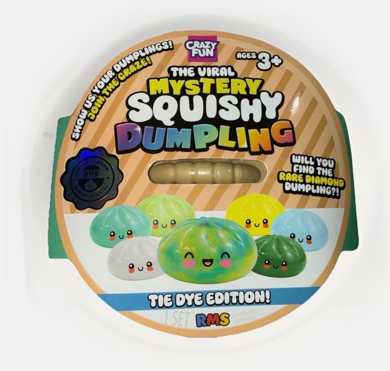 RMS Crazy Fun Mystery Squishy Dumpling Tie Dye Edition Blind Pack AUTHENTIC NEW