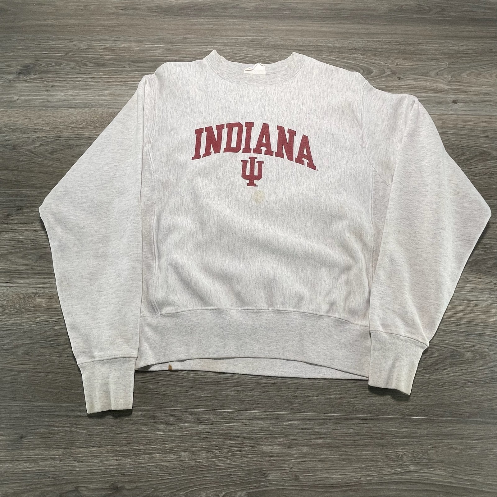 Vintage Indiana Hoosiers Champion Reverse Weave Sweatshirt Mens Small Gray 90s