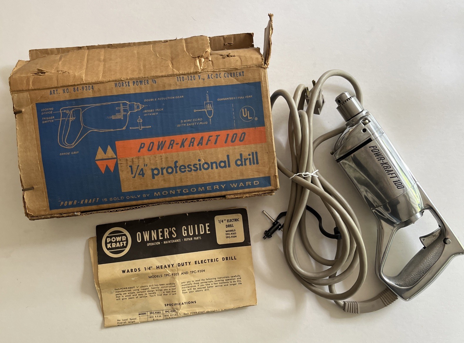 Vintage POWR KRAFT MONTGOMERY WARD 1/4 Vintage POWR KRAFT MONTGOMERY WARD 1/4