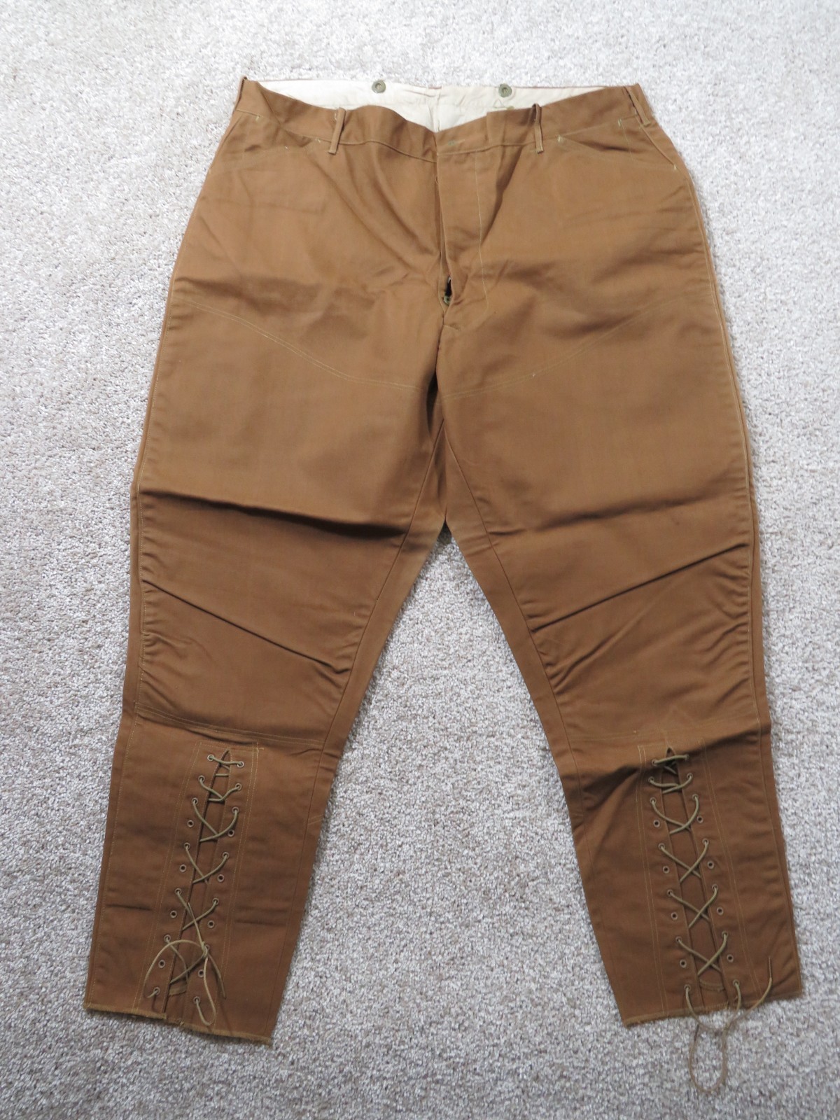 NWT VTG 1920-30\'s Utica Duxbak Duck Canvas Hunting Pants 42x30 Button FLY
