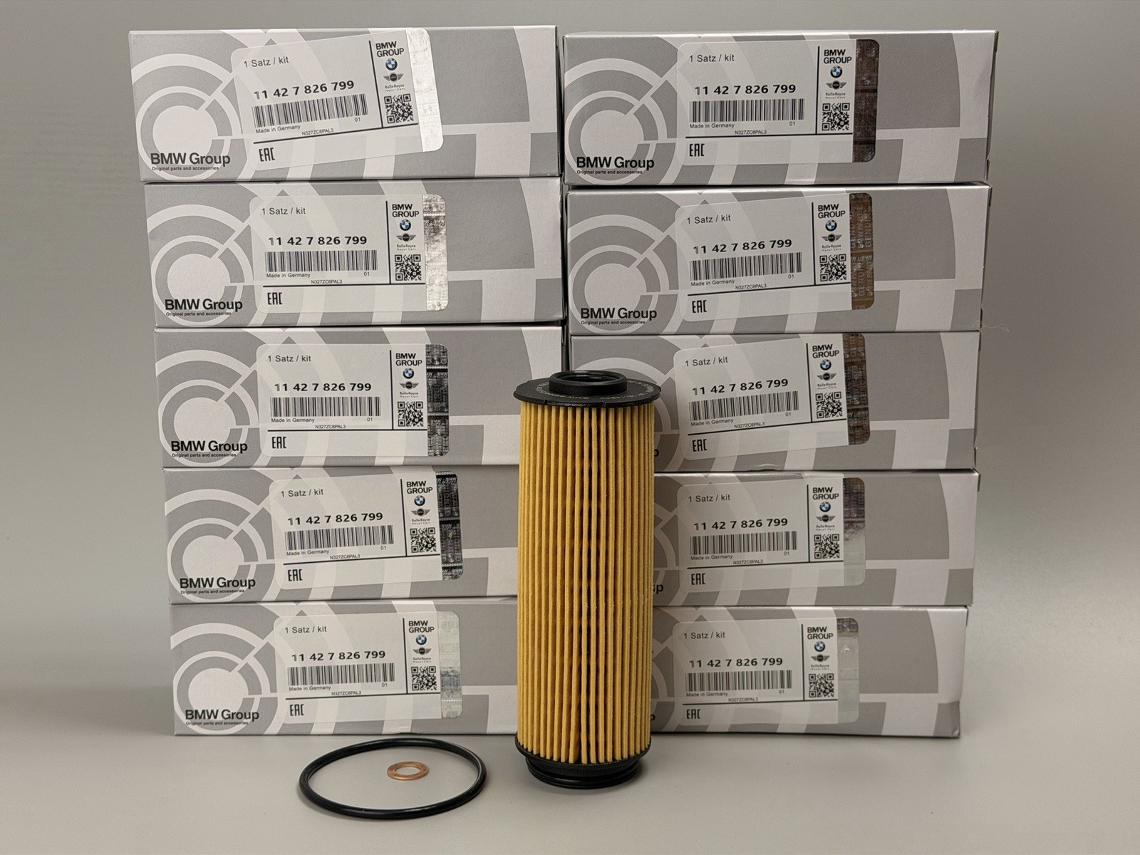 Set x10  Genuine BMW Engine Oil Filter Element 11427826799 11428583898