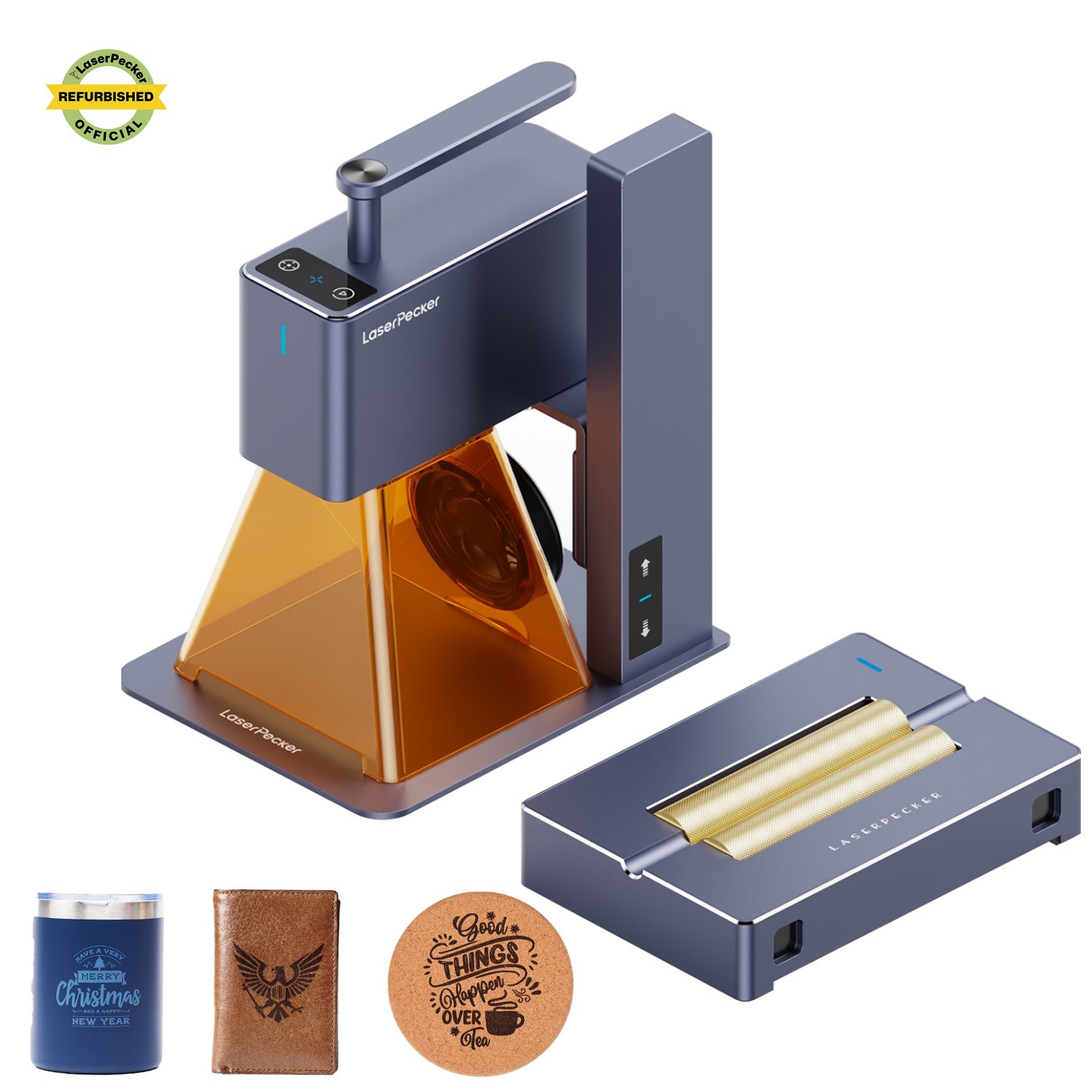 Refurbished LaserPecker LP2 Portable Laser Engraver with Rotary Roller 600mm/s