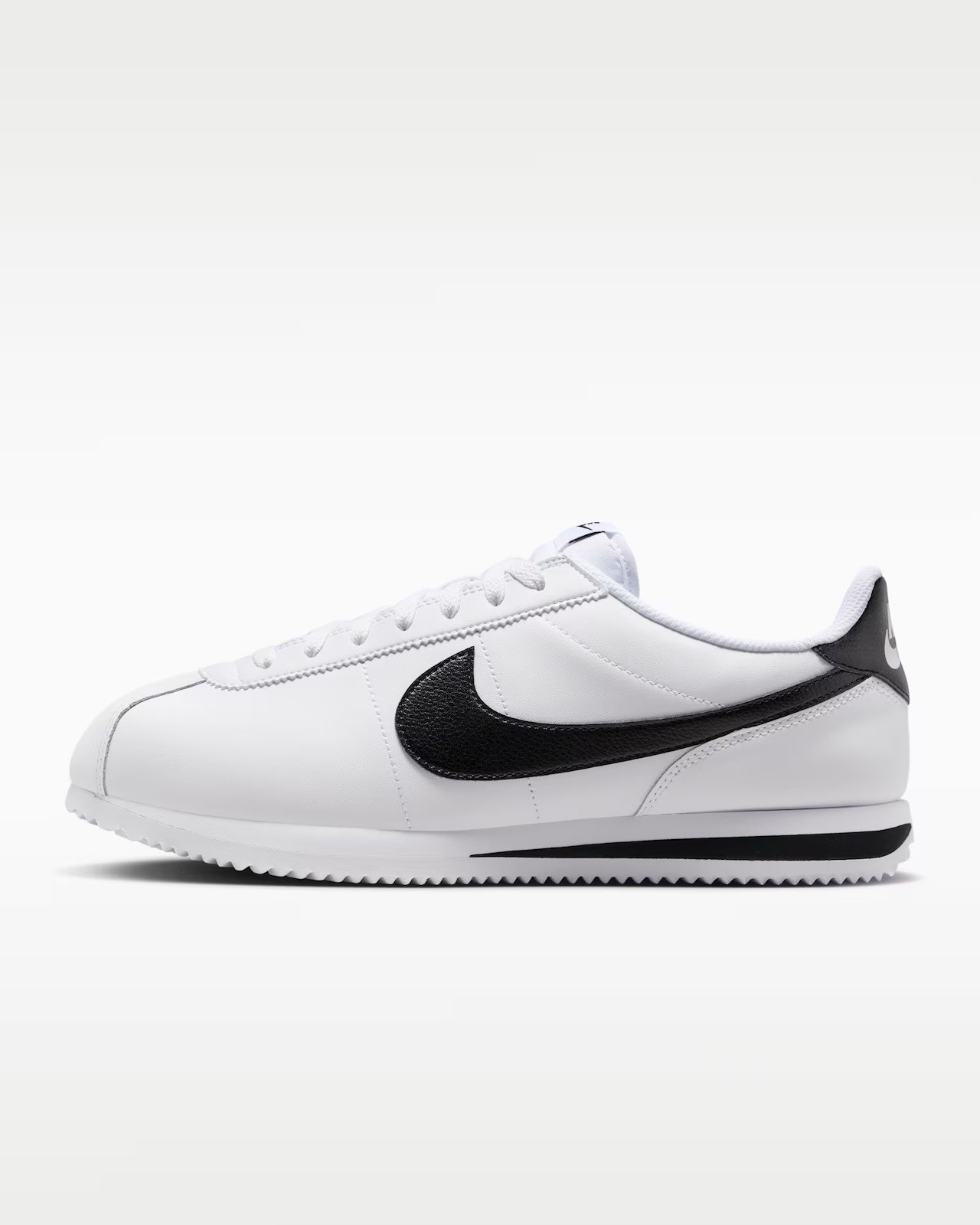Nike Cortez White Black Lace Up Low Top Casual Sneakers DM4044-105 Men's Sizes
