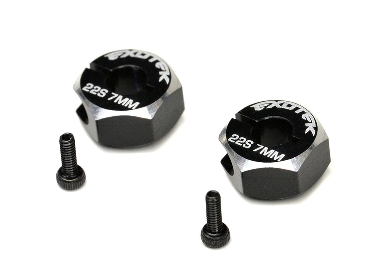 Exotek 22s Sprint Car/Drag Aluminum Rear Wide 7mm Clamping Hex (2) EXO2332 2332 Exotek 22s Sprint Car/Drag Aluminum Rear Wide 7mm Clamping Hex (2) EXO2332 2332
