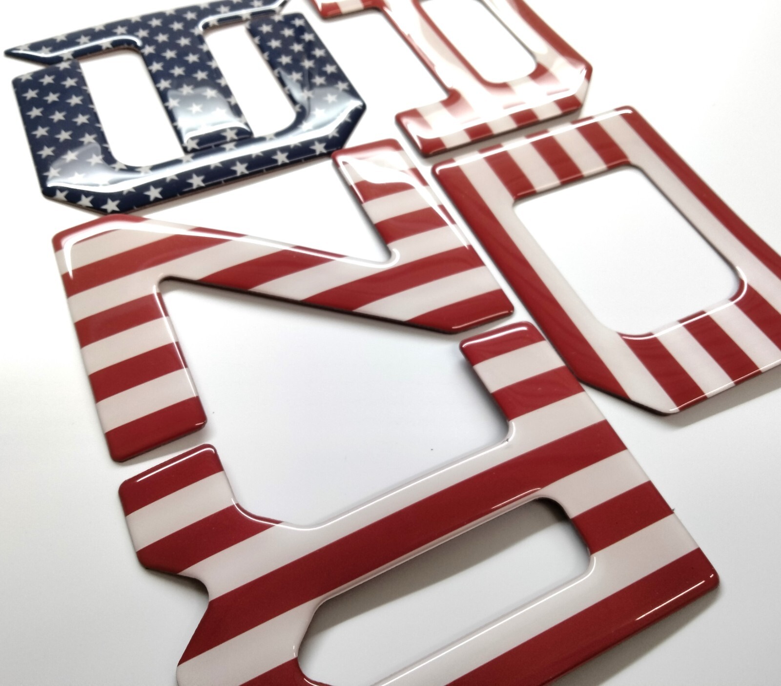 3D US FLAG RAISED DOMED TAILGATE LETTERS FOR TOYOTA TUNDRA 2022 - 2026 US MADE 3D US FLAG RAISED DOMED TAILGATE LETTERS FOR TOYOTA TUNDRA 2022 - 2026 US MADE