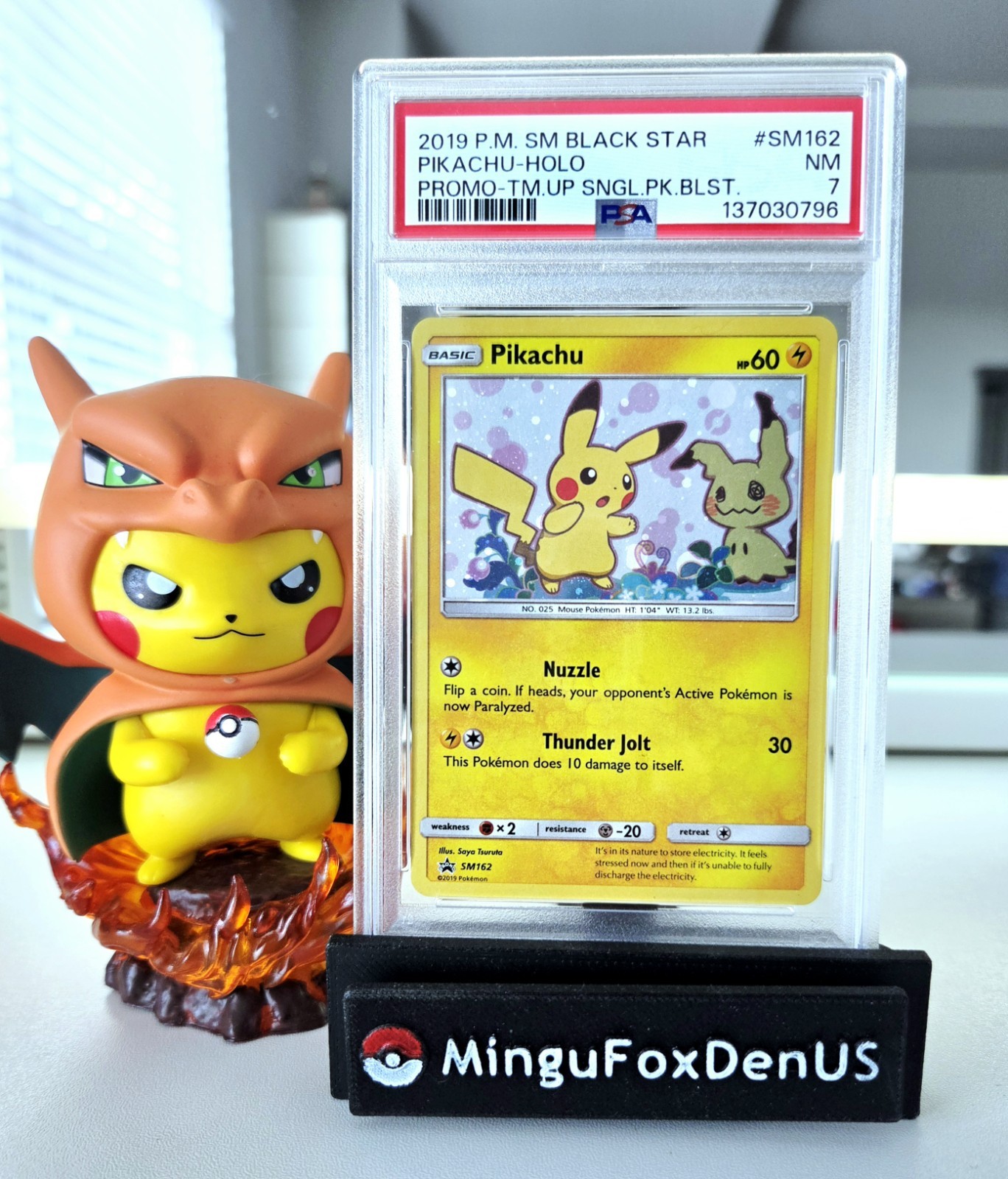 2019 Pokemon Pikachu SM162 Holo Black Star Promo Team Up PSA 7 2019 Pokemon Pikachu SM162 Holo Black Star Promo Team Up PSA 7