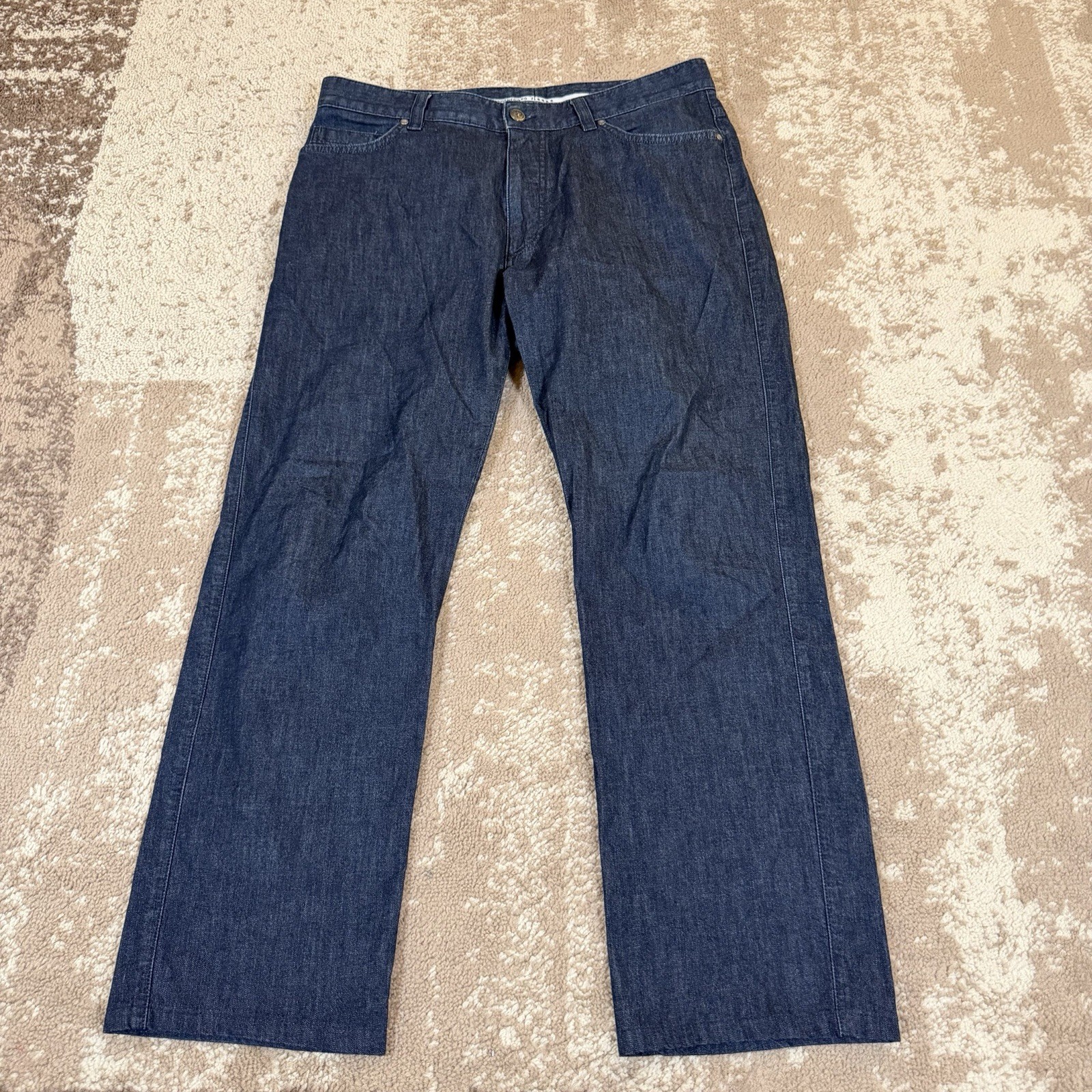 Ermenegildo Zegna 5 Pocket Jeans Men’s 36x29 Dark Wash Straight Designer