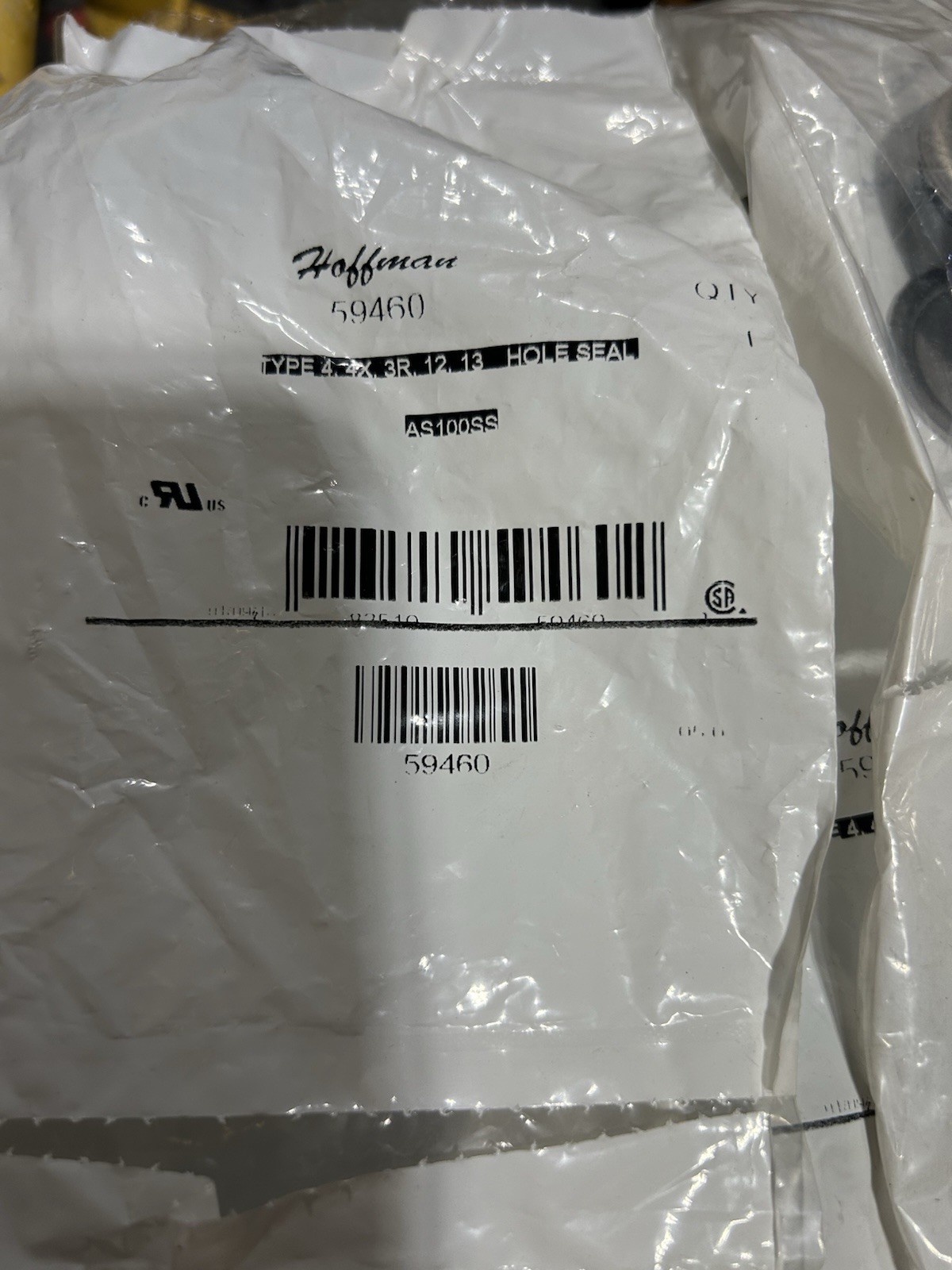 Hoffman 59460 Hole Seal Stainless Steel AS100SS  10 Seals. Less Than $10.00 Each