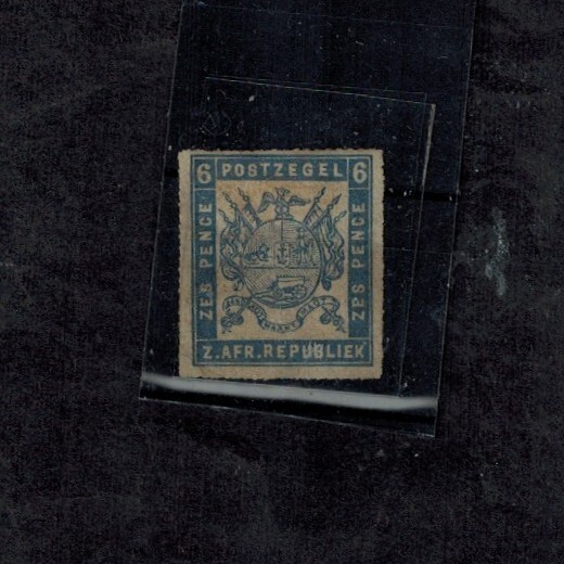 TRANSVAAL 1876 SG 73 6d Deep Blue Fine Roulette Coarse Soft White Paper MNG GEM