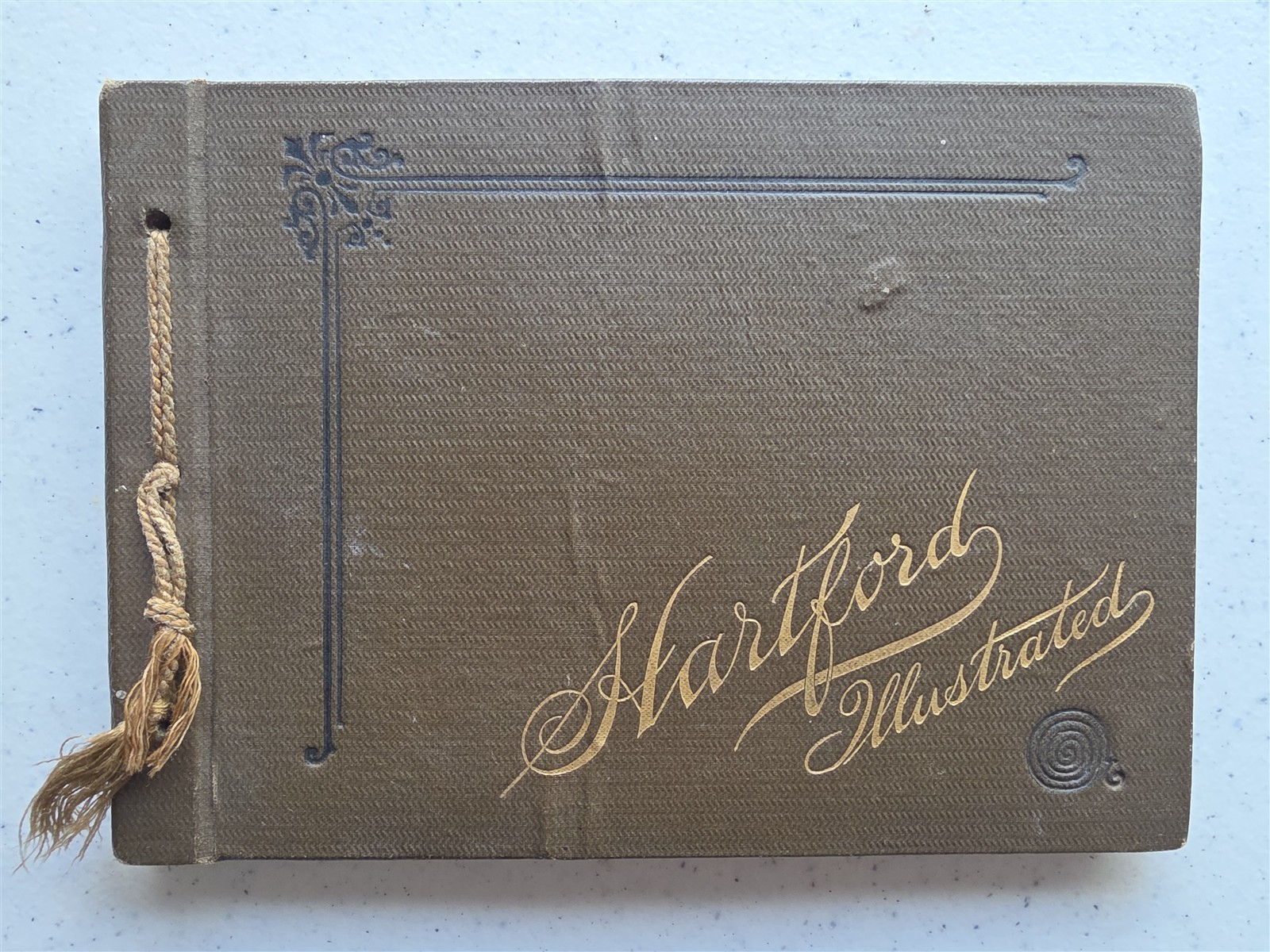 Hartford Illustrated Antique 1892 Book Portfolio of Photographs 35 Photogravures