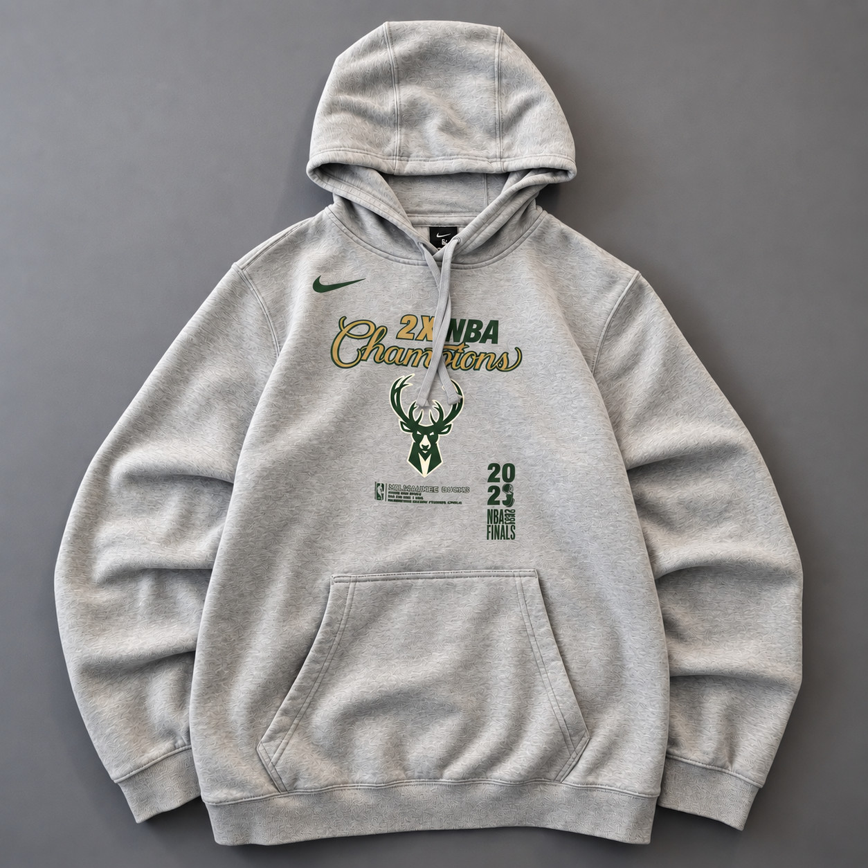 Men\'s Nike Milwaukee Bucks 2021 NBA Finals Champions Hoodie L