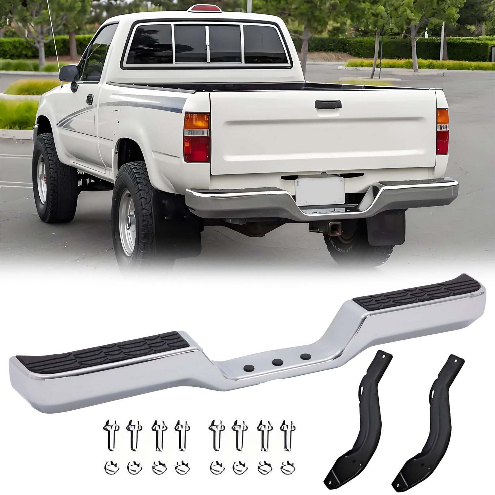 Chrome Rear Step Bumper Assembly 1989-1995 Toyota Hilux TO1102221