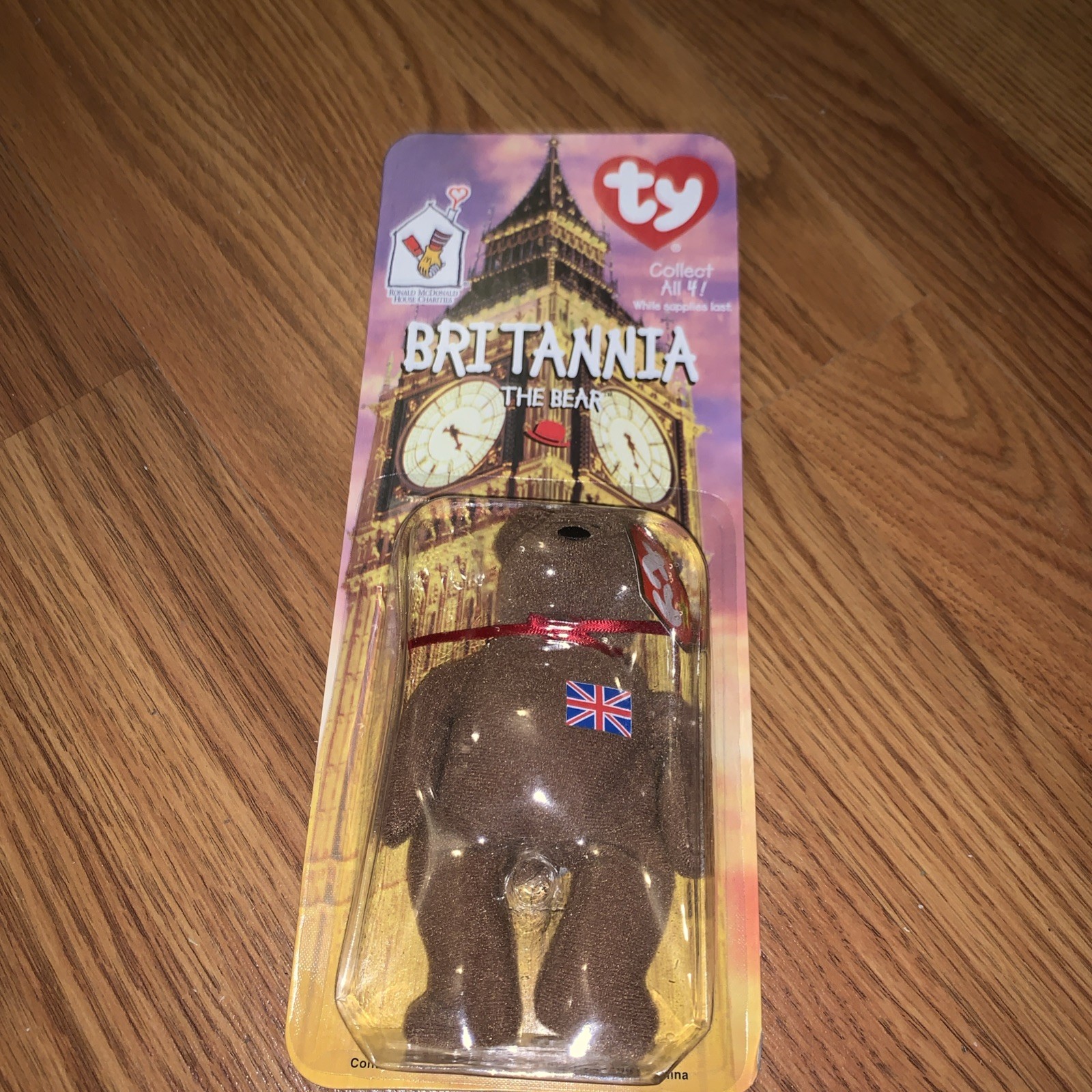 Britannia The Bear Ty Original Teenie Beanie - McDonald’s - 1999 -  1/4 - Mint