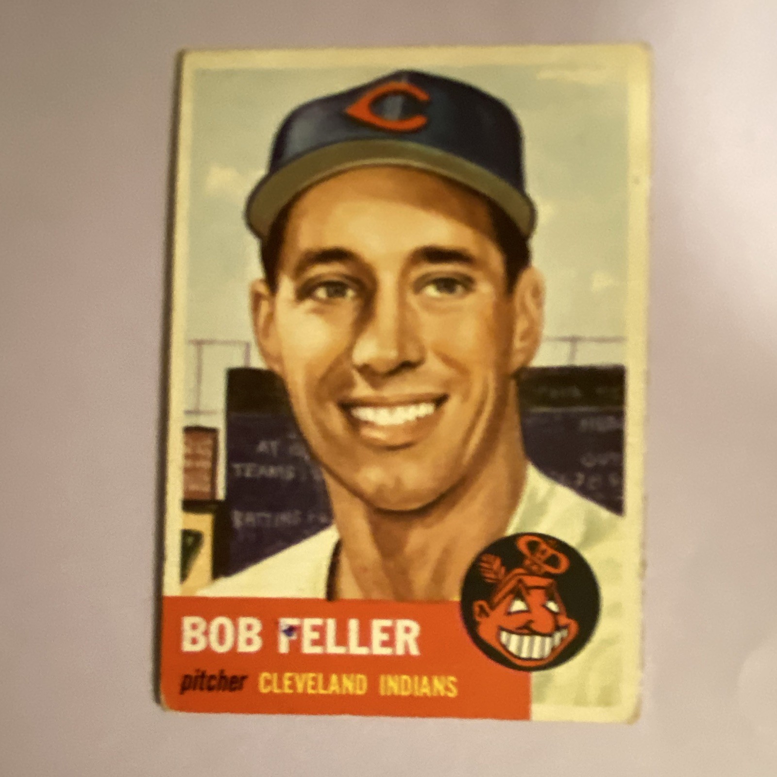 Topps 1953 Bob Feller #54 Cleveland Indians MLB Baseball Card Base Set Topps 1953 Bob Feller #54 Cleveland Indians MLB Baseball Card Base Set