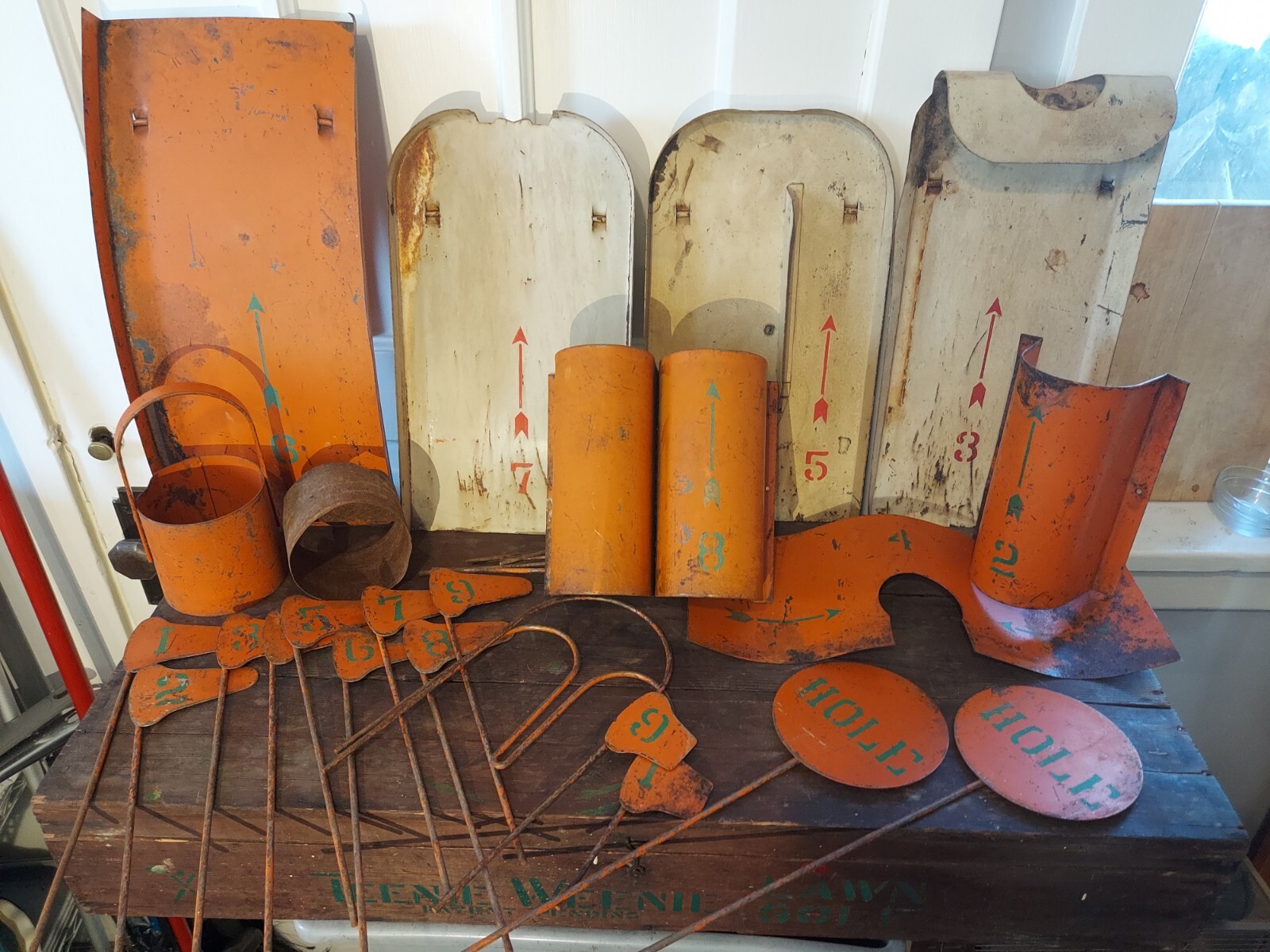 Vint 1930s Teenie Weenie Lawn Golf Game Original Wooden Box 28 Pcs Sheboygan Wi Vint 1930s Teenie Weenie Lawn Golf Game Original Wooden Box 28 Pcs Sheboygan Wi
