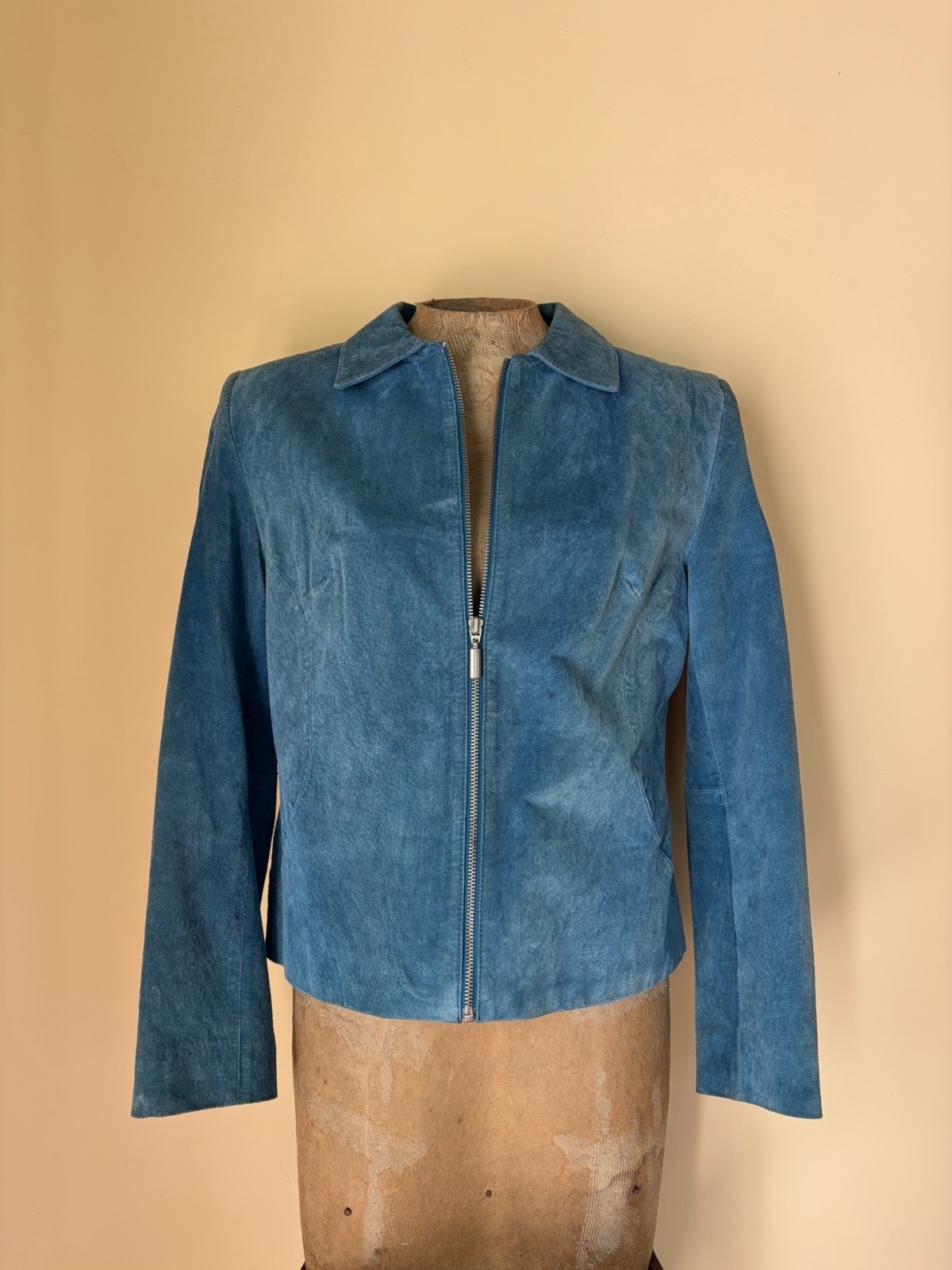90’s Vtg Clio Turquoise Blue Suede Western Jacket 90’s Vtg Clio Turquoise Blue Suede Western Jacket