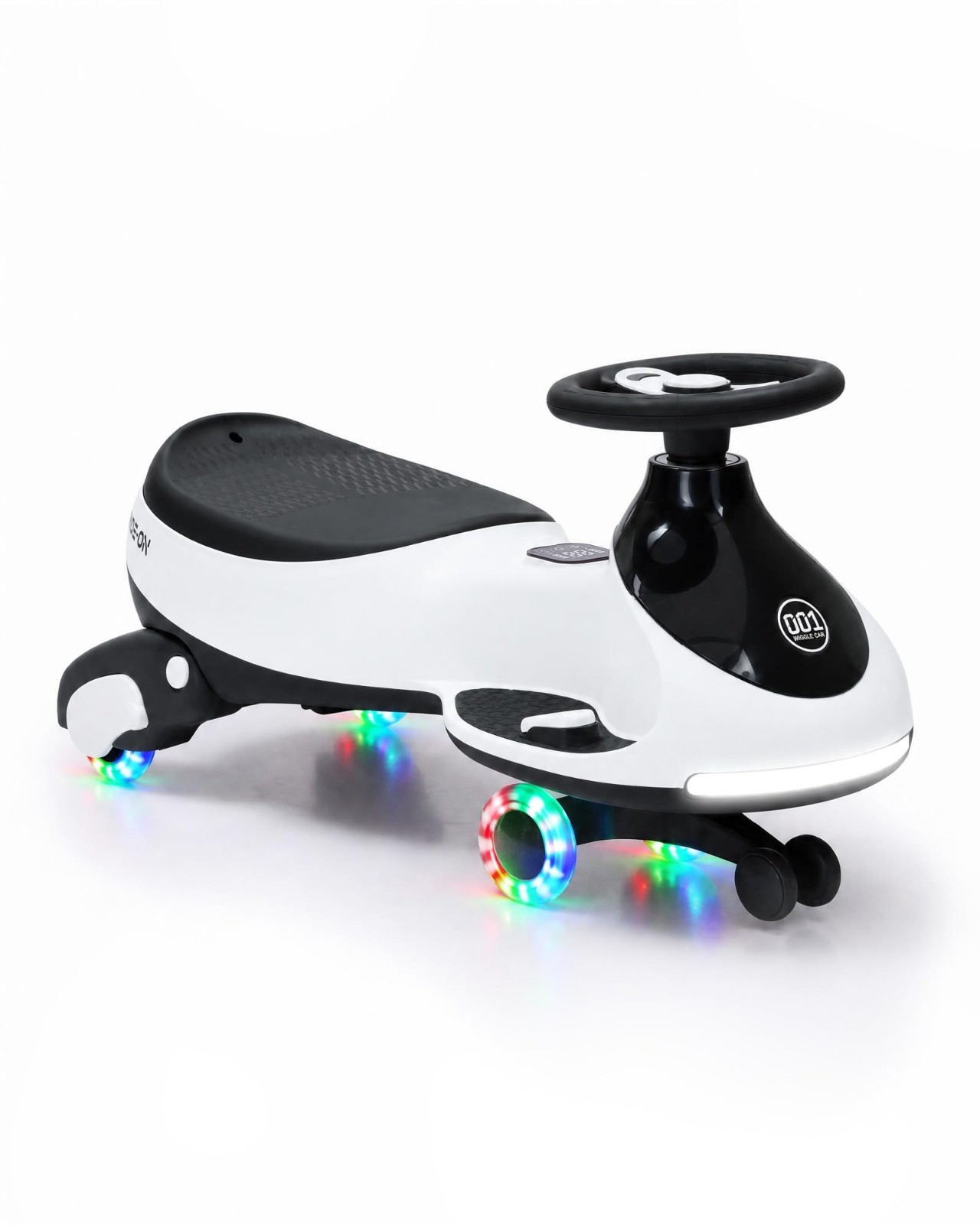 12V Kids Electric Wiggle Car 2-in-1 Ride-On Swing Car 360° Steering Music Toy