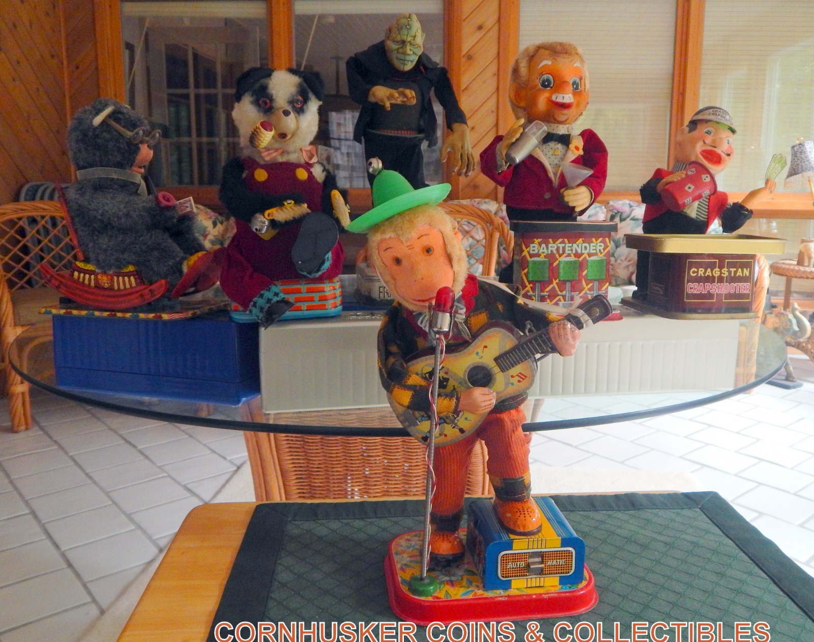 1950\'S ROCK & ROLL MONKEY BATTERY OPERATED TOY ~ BOX ~ ALPS JAPAN ~ VIDEO 1950\'S ROCK & ROLL MONKEY BATTERY OPERATED TOY ~ BOX ~ ALPS JAPAN ~ VIDEO
