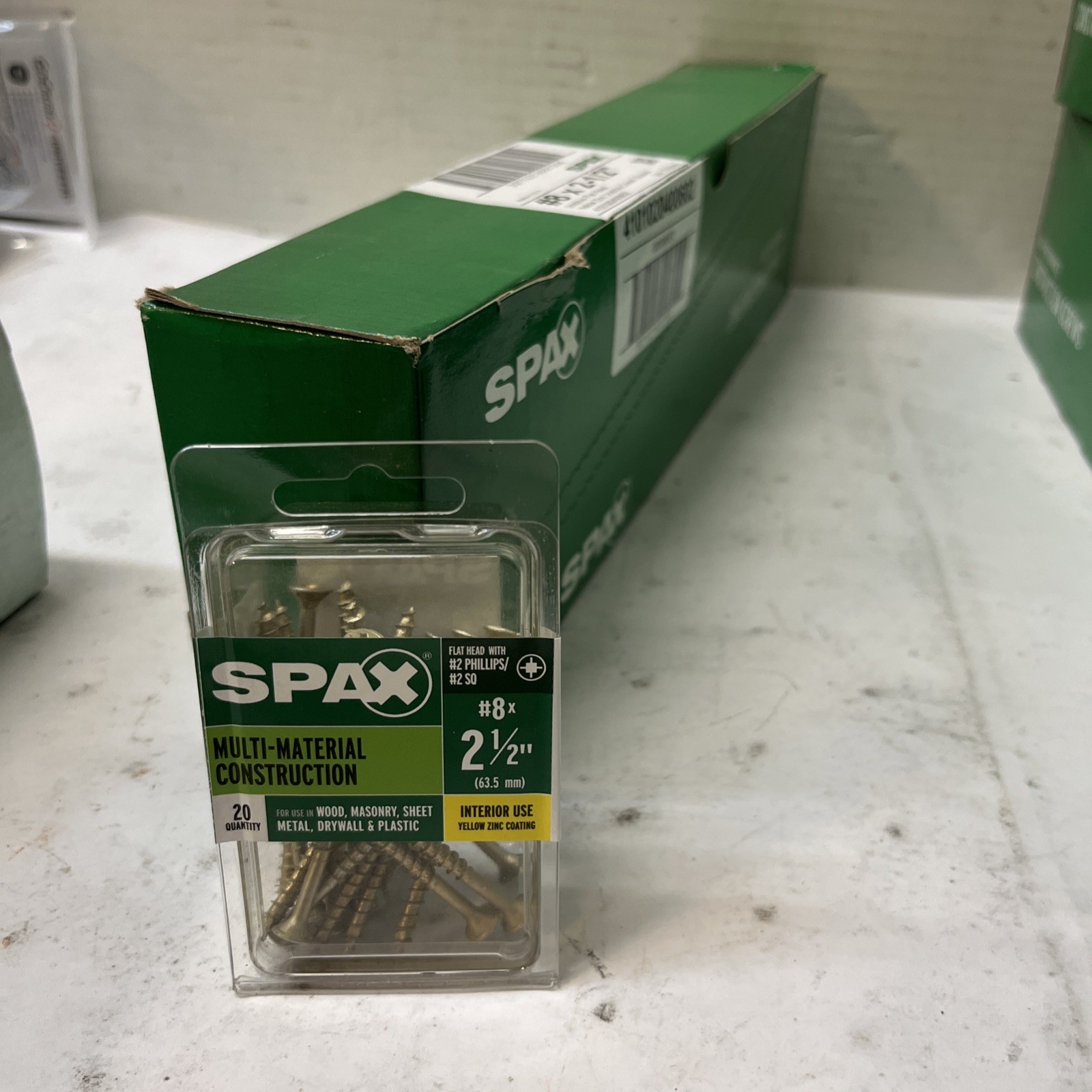 SPAX 4101020400602 #8 X 2-1/2” Qty 10 Boxes SPAX 4101020400602 #8 X 2-1/2” Qty 10 Boxes