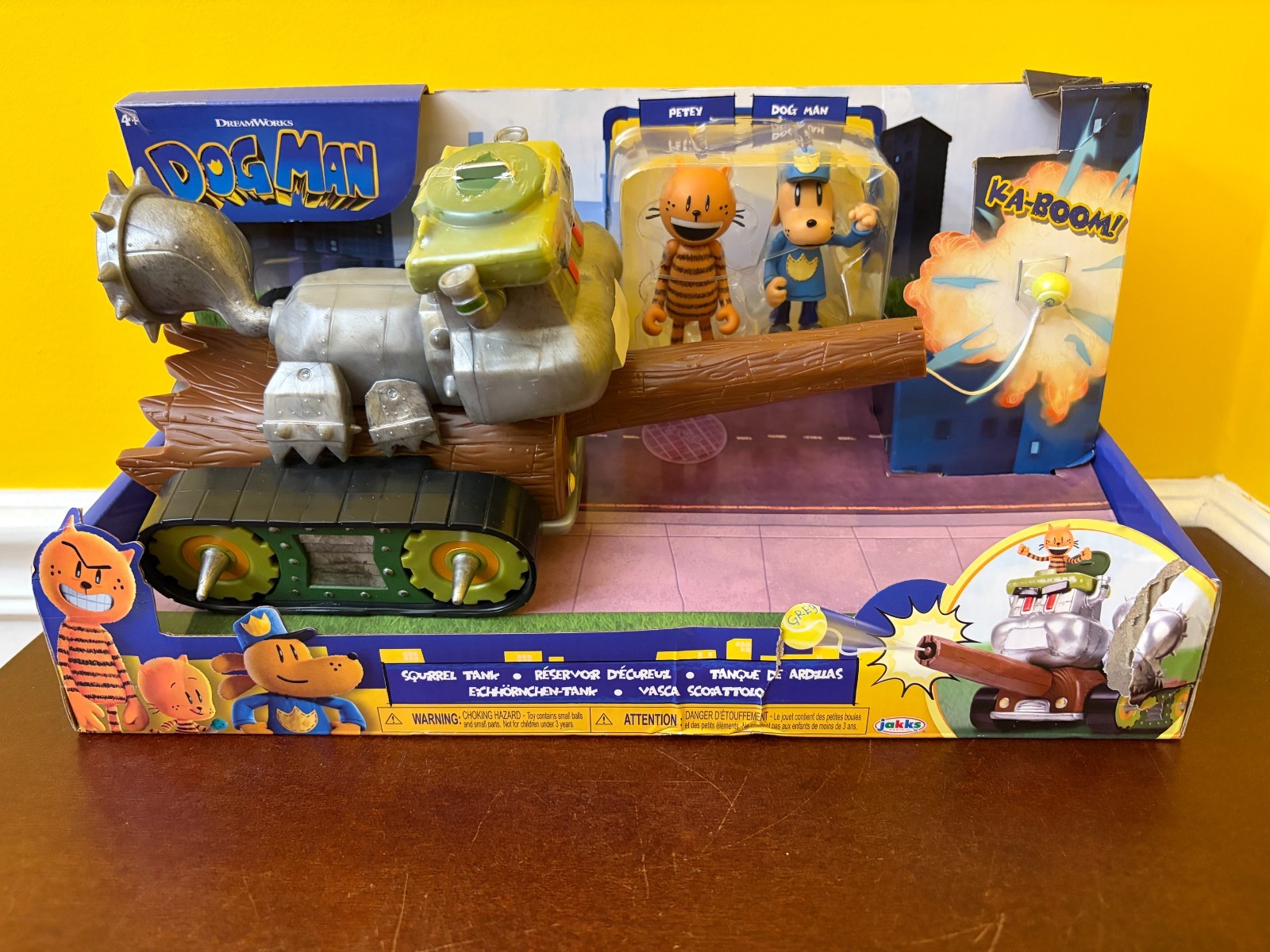 New 2025 Jakks Pacific Dog Man Squirrel Tank Action Toy With Articulated Figures
