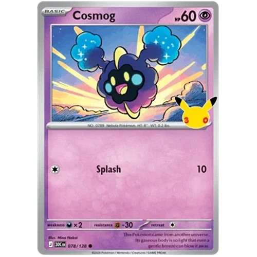 Cosmog 078/128 30th Celebration Holo