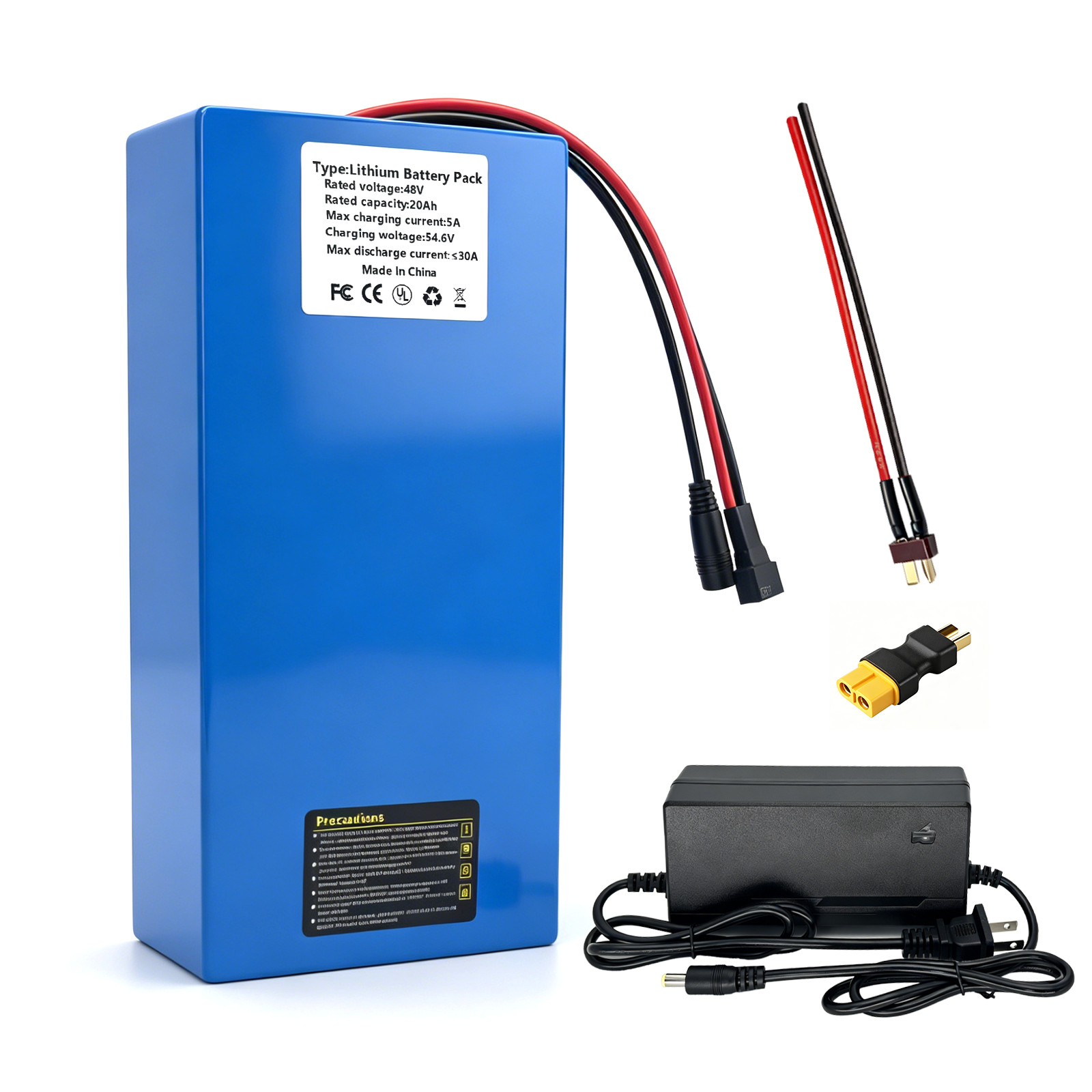 48V 20Ah Lithium Battery Pack for 200W-1500W Electric Bicycle Motors