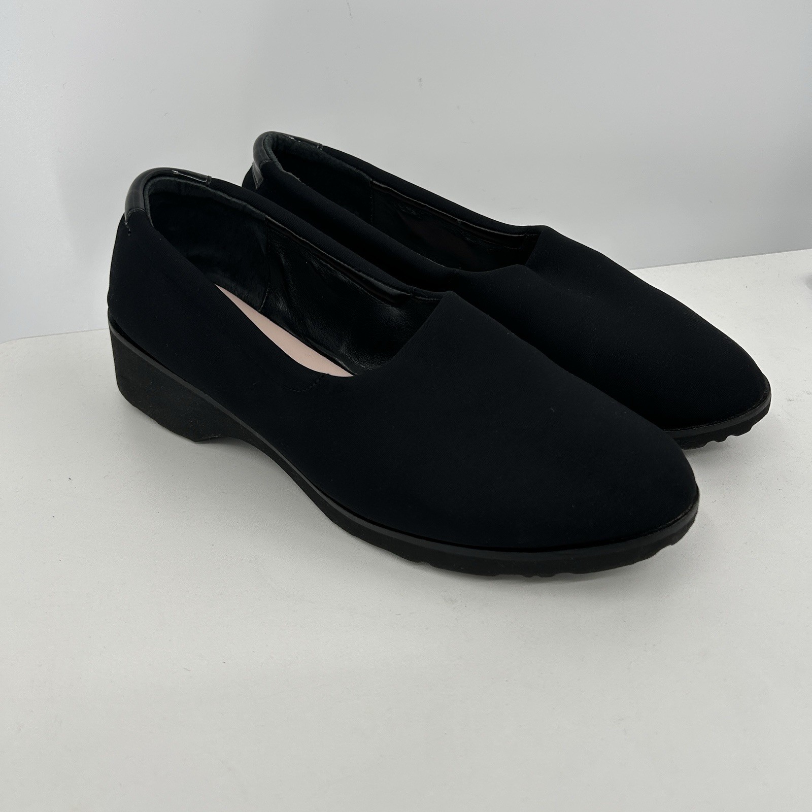Taryn by Taryn Rose Tutu Black Flats Size 9.5 Comfort Slip On Ballet Stretch Taryn by Taryn Rose Tutu Black Flats Size 9.5 Comfort Slip On Ballet Stretch