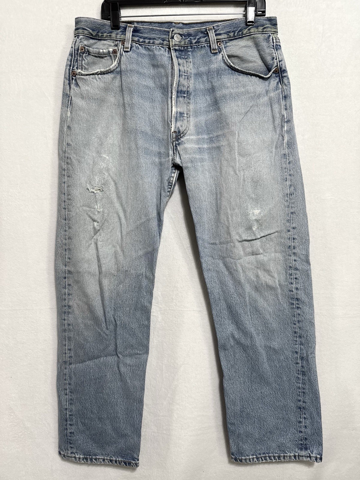 Vintage Levis Jeans Men’s 36x30 Light Wash Distressed Faded Made In USA