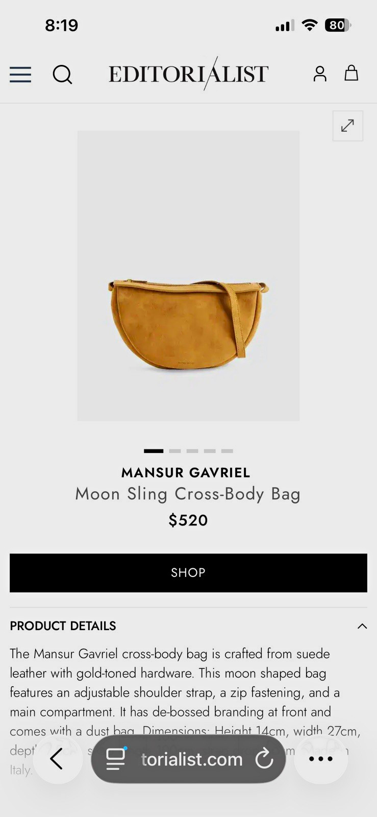 Mansur Gavriel Small Crescent Crossbody Bag Caramel Zip Adjustable Strap Gold Mansur Gavriel Small Crescent Crossbody Bag Caramel Zip Adjustable Strap Gold