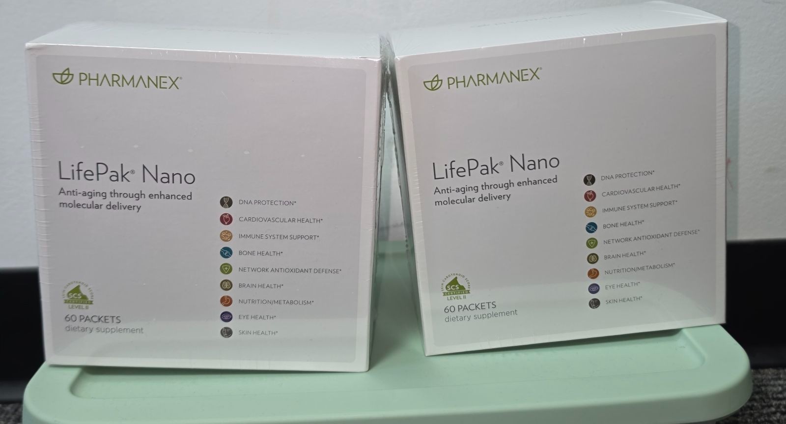 Genuine [2-Pack] Nu Skin Pharmanex LifePak Nano 120 Pkts NEW Sealed Box Exp 1/27