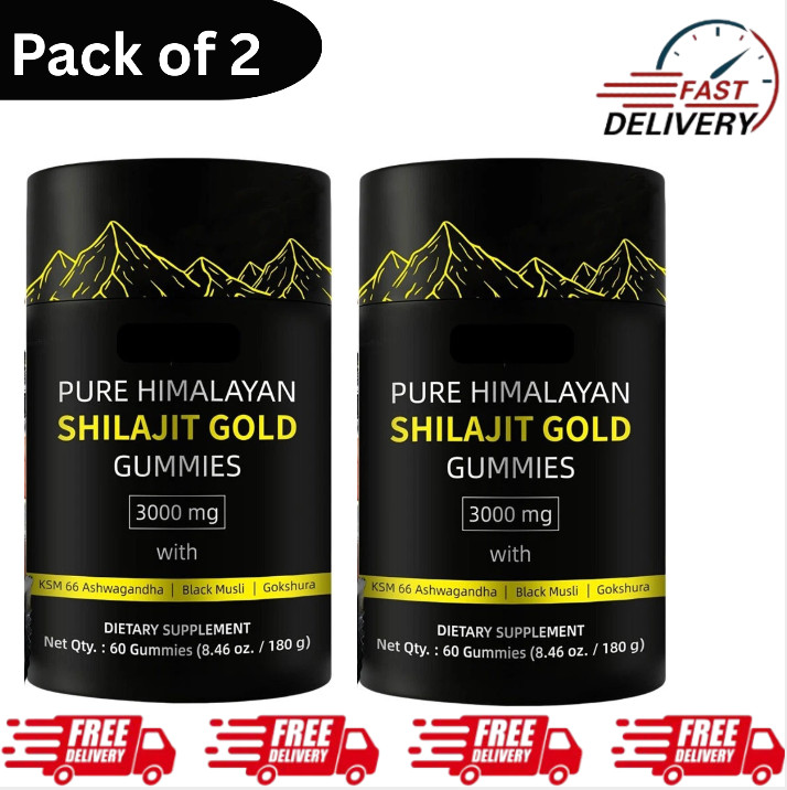 Himalayan Shilajit GOLD Gummies, Organic, Extremely Potent 3000 mg, Fulvic Acid