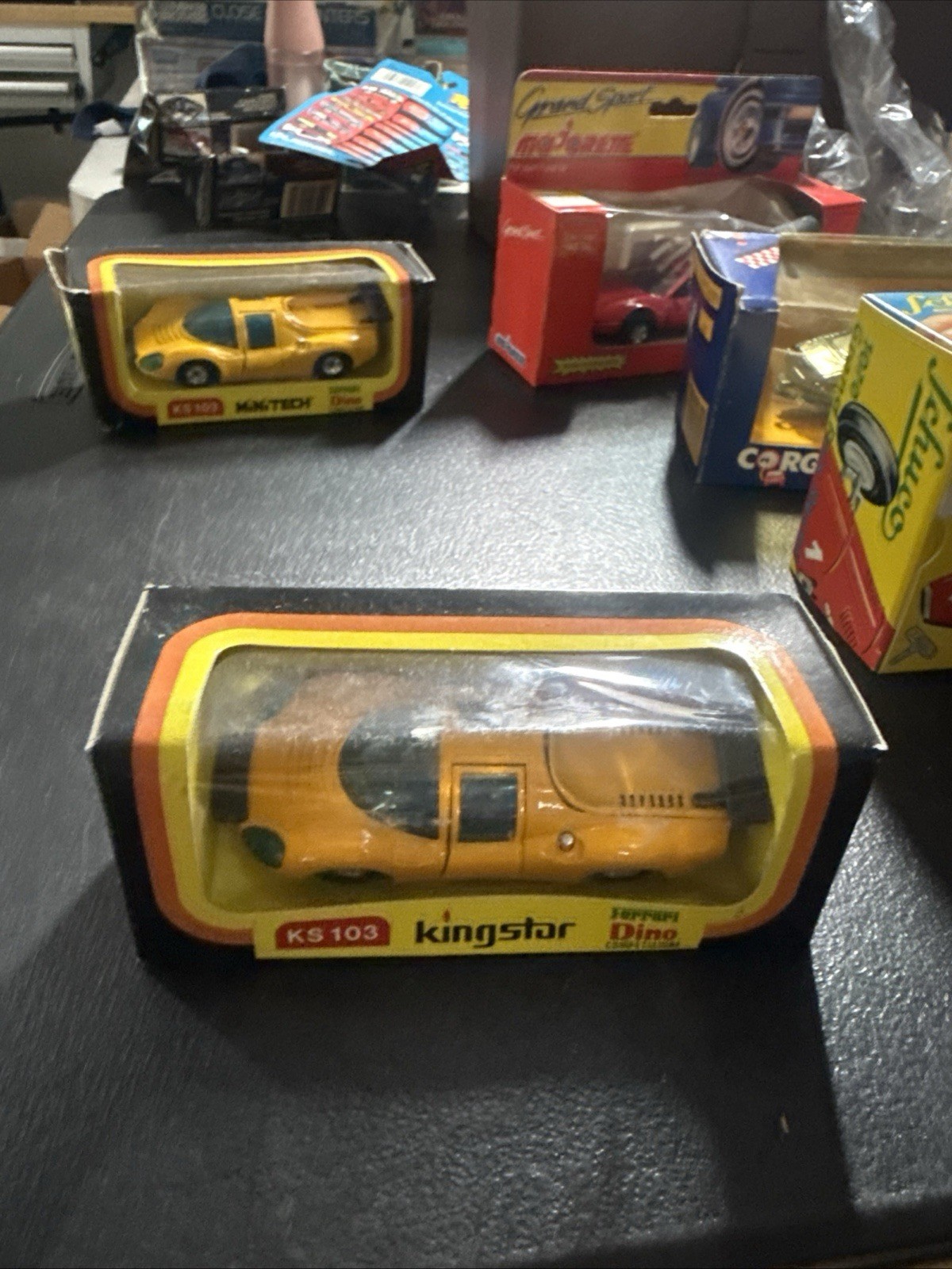 Vintage King Star KS103 Ferrari Dino 206 S Yellow 1:43 Diecast Model Car MIB Vintage King Star KS103 Ferrari Dino 206 S Yellow 1:43 Diecast Model Car MIB