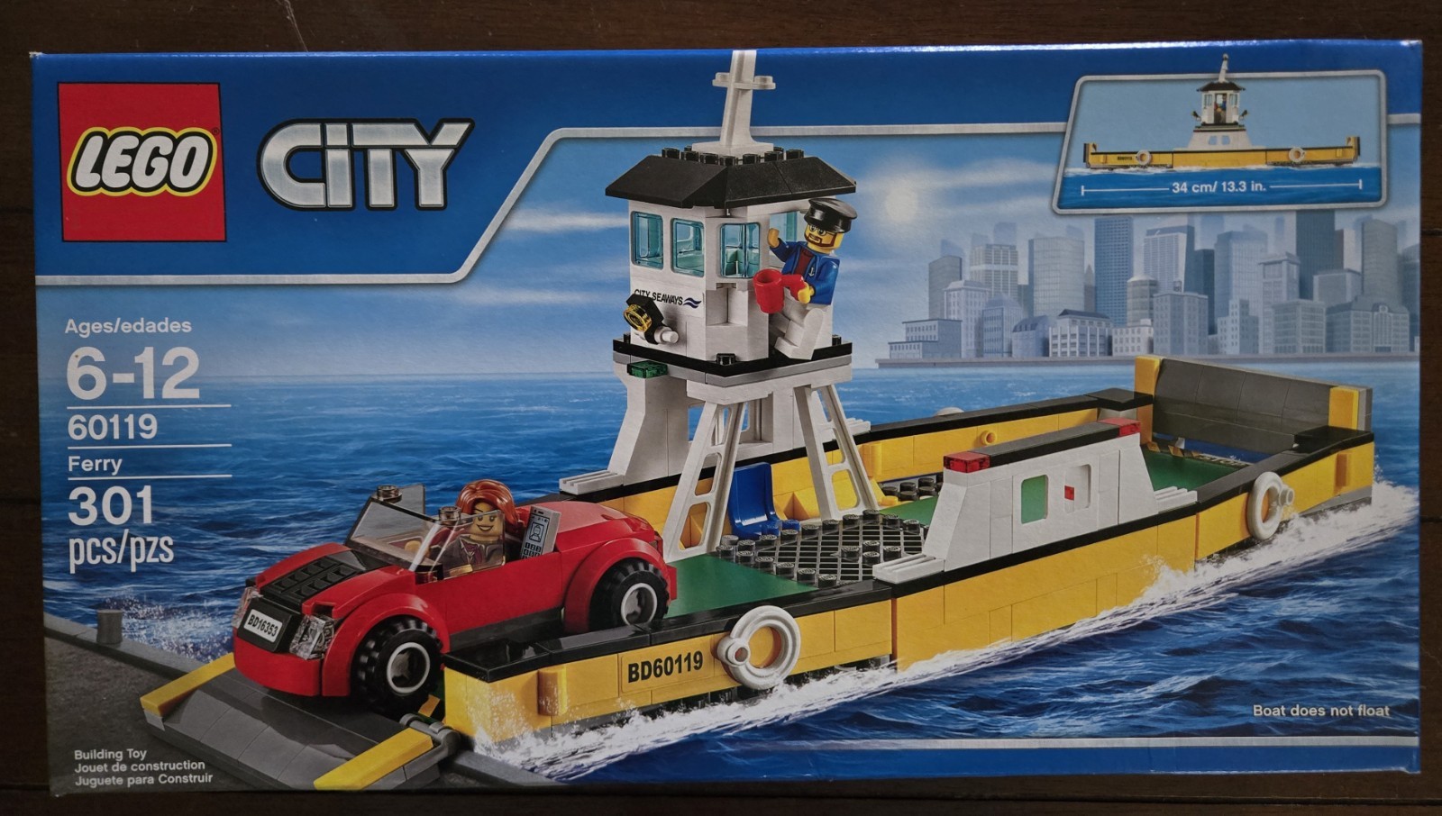 LEGO CITY 60119 - Roll-On Roll-Off Ferry - New/Factory-Sealed  - *FREE SHIPPING*