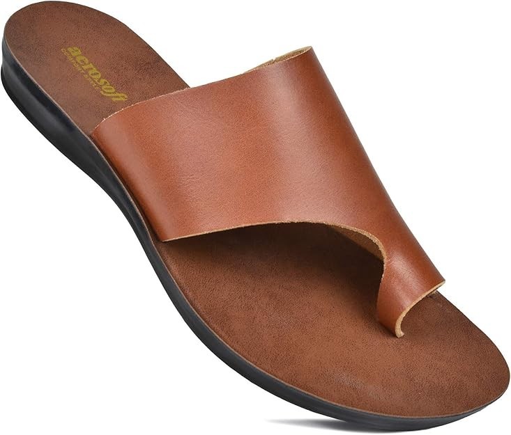 Aerosoft Women\'s Arch Support Sandals Comfortable Flip Flops for Walking Size 9