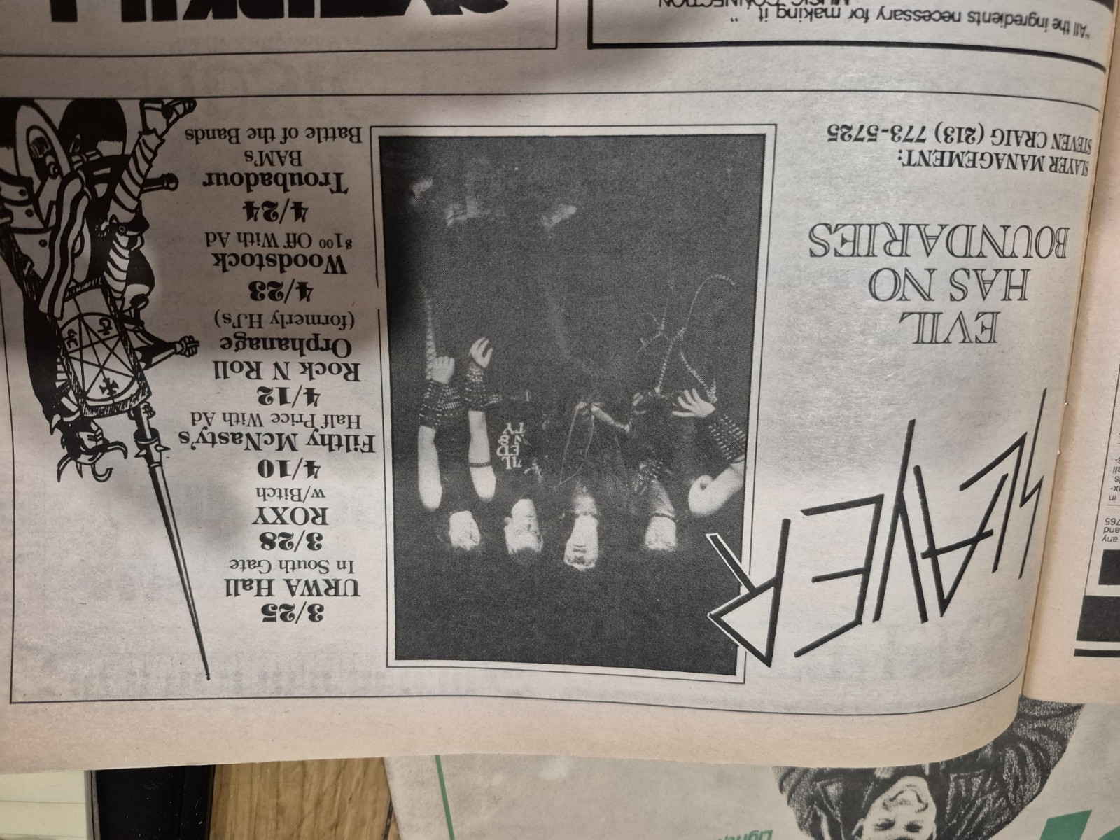 Slayer Rare early ad 1983 BAM magazine Thrash Metal Jeff Hanneman Slayer Rare early ad 1983 BAM magazine Thrash Metal Jeff Hanneman