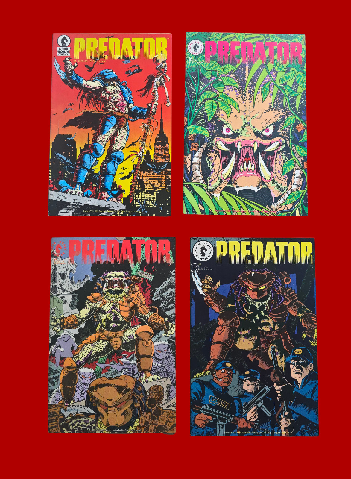 Predator #1-4 Complete 4-Issue Run Dark Horse Comics 1989 Sci-Fi