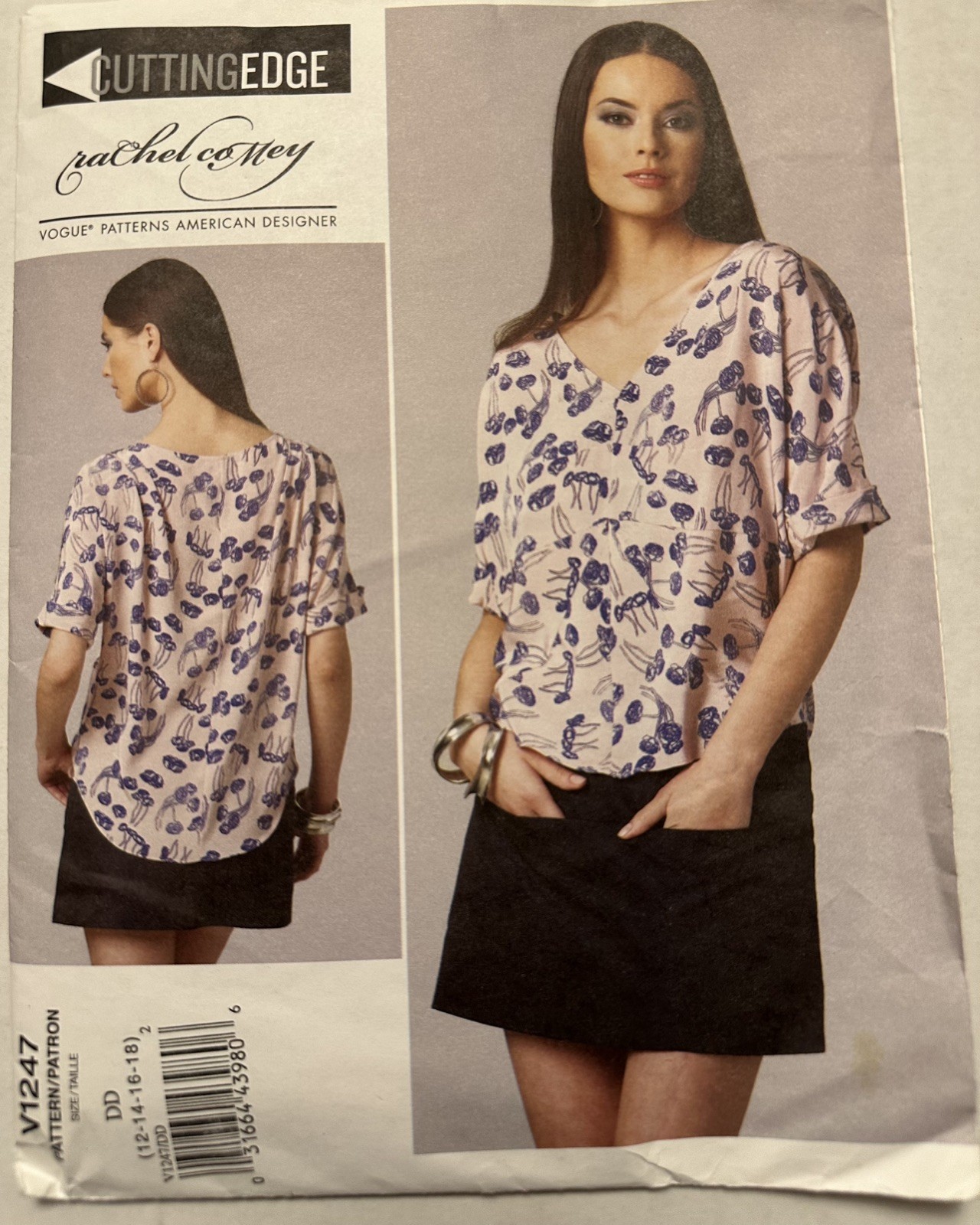 Vogue 1247 Rare Rachel Comey sewing pattern size 12-18