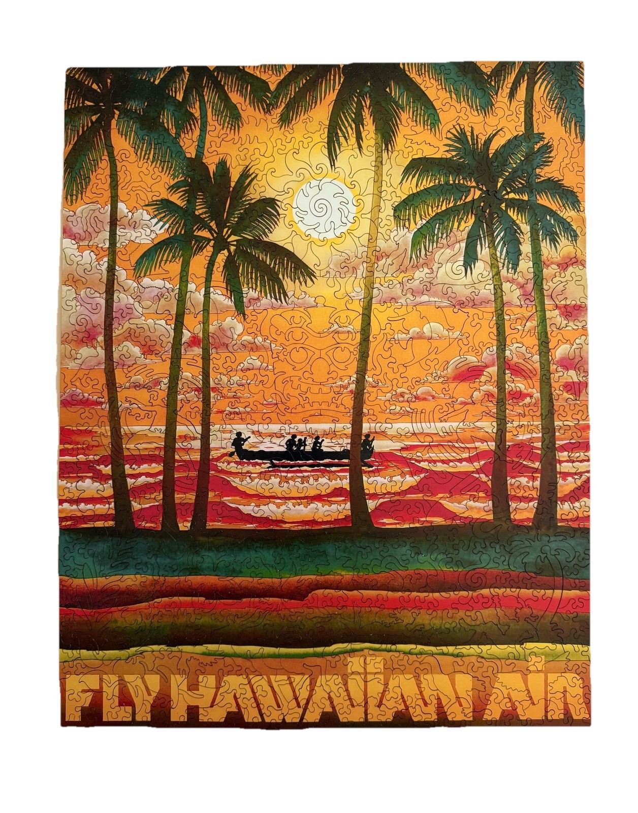 Liberty Puzzles Fly Hawaiian Air Wooden Jigsaw Puzzle RARE RETIRED - 553 pcs