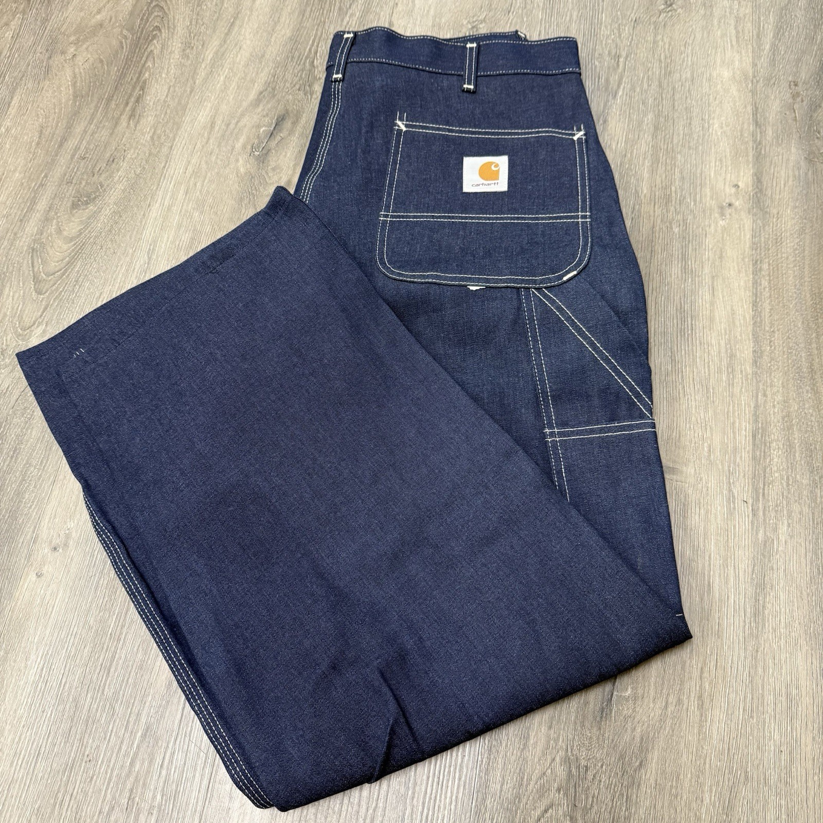 Vintage Carhartt Heritage Jeans 80W Mens 38x30 USA Union Made Denim Carpenter
