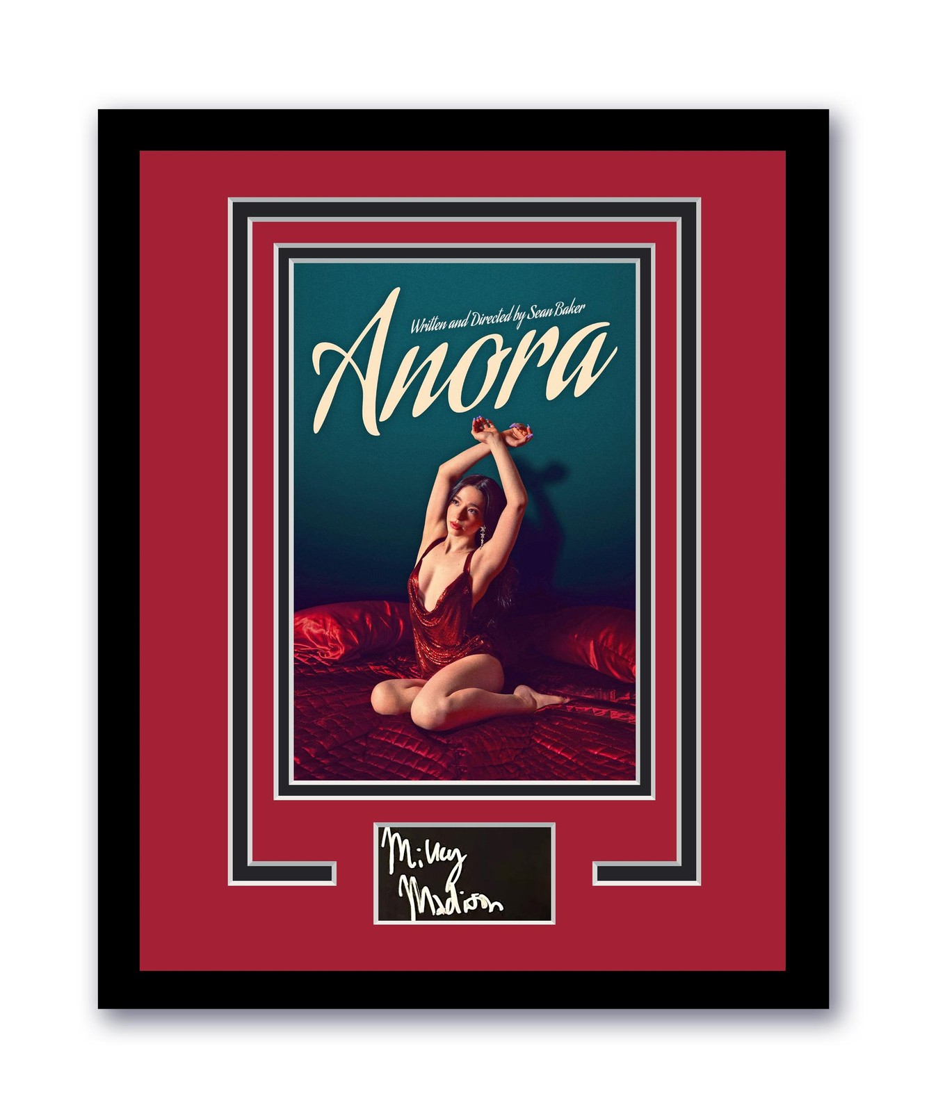 Anora Mikey Madison Autographed Signed 11x14 Framed Photo ACOA