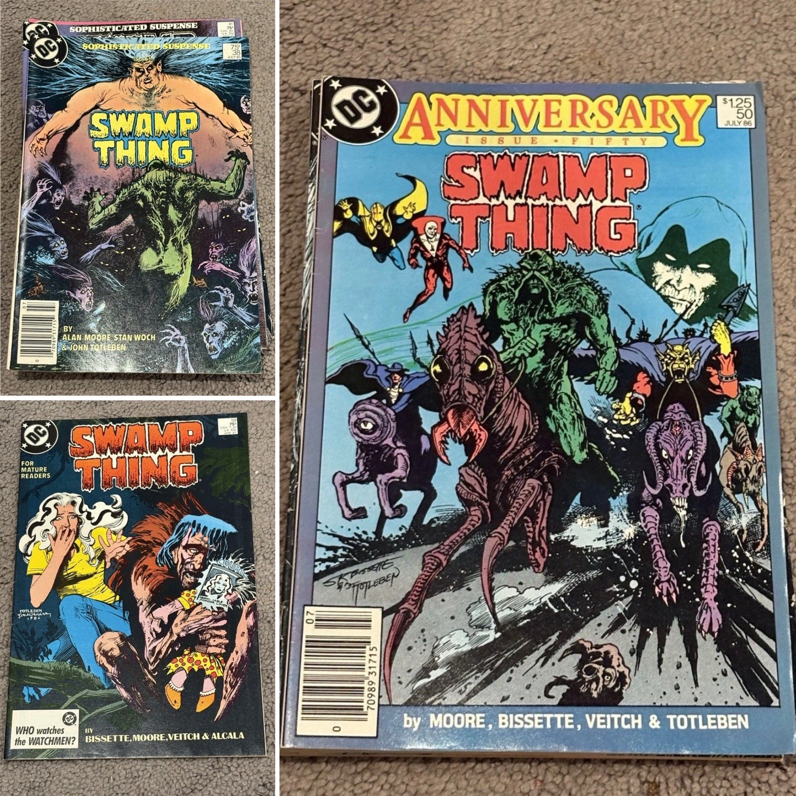 Swamp Thing By Alan Moore LOT OF THREE 38, 50, 59