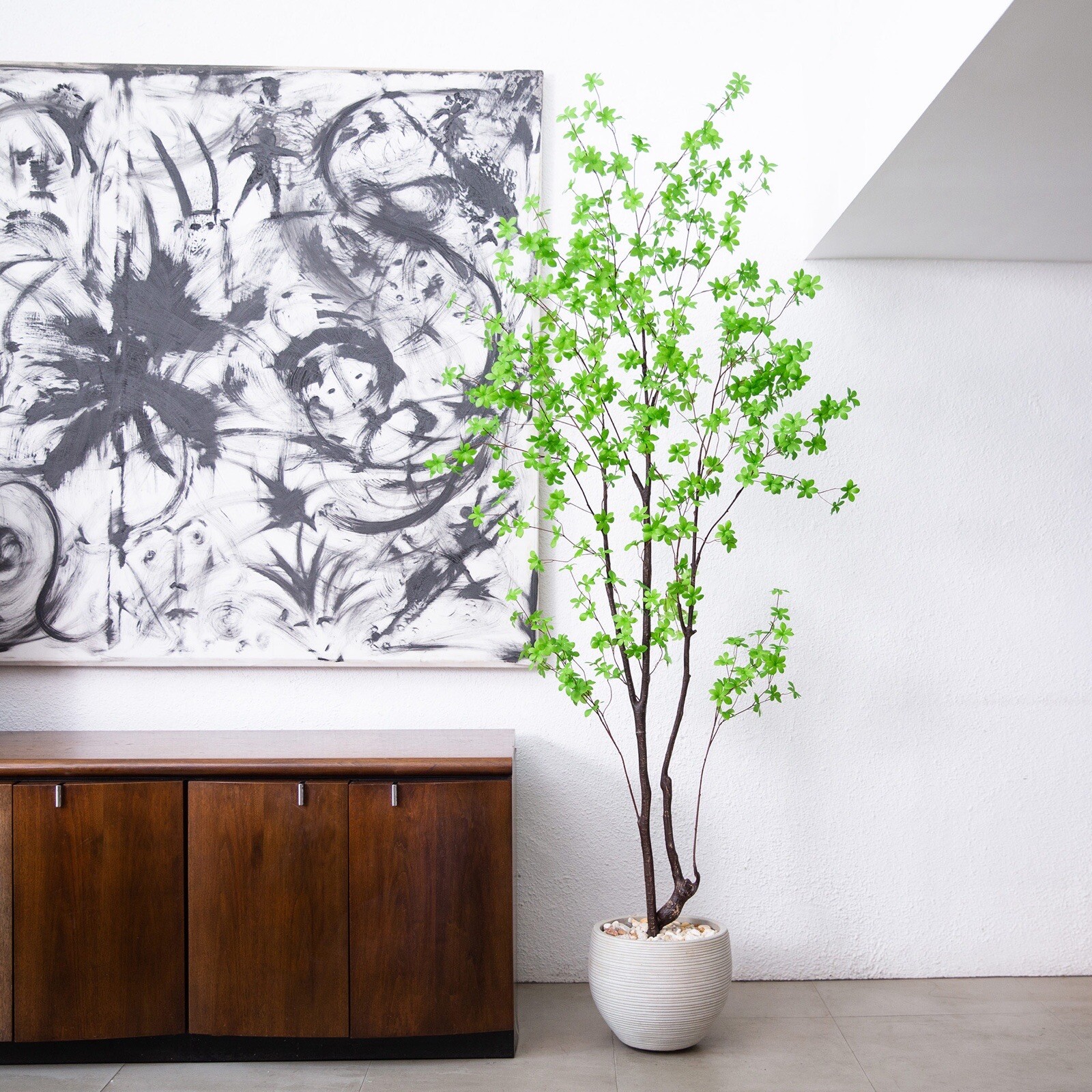 8’ Artificial Minimalist Enkianthus Tree Home Decor. Retail $309 8’ Artificial Minimalist Enkianthus Tree Home Decor. Retail $309