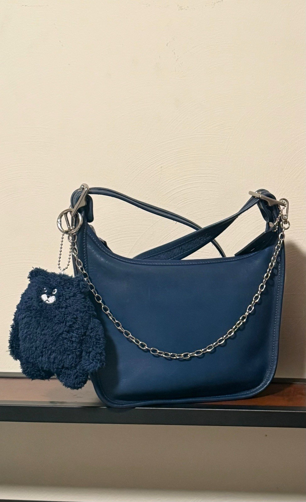 Vintage COACH Small Janice Legacy Crossbody in RARE Navy Blue π Vintage COACH Small Janice Legacy Crossbody in RARE Navy Blue π
