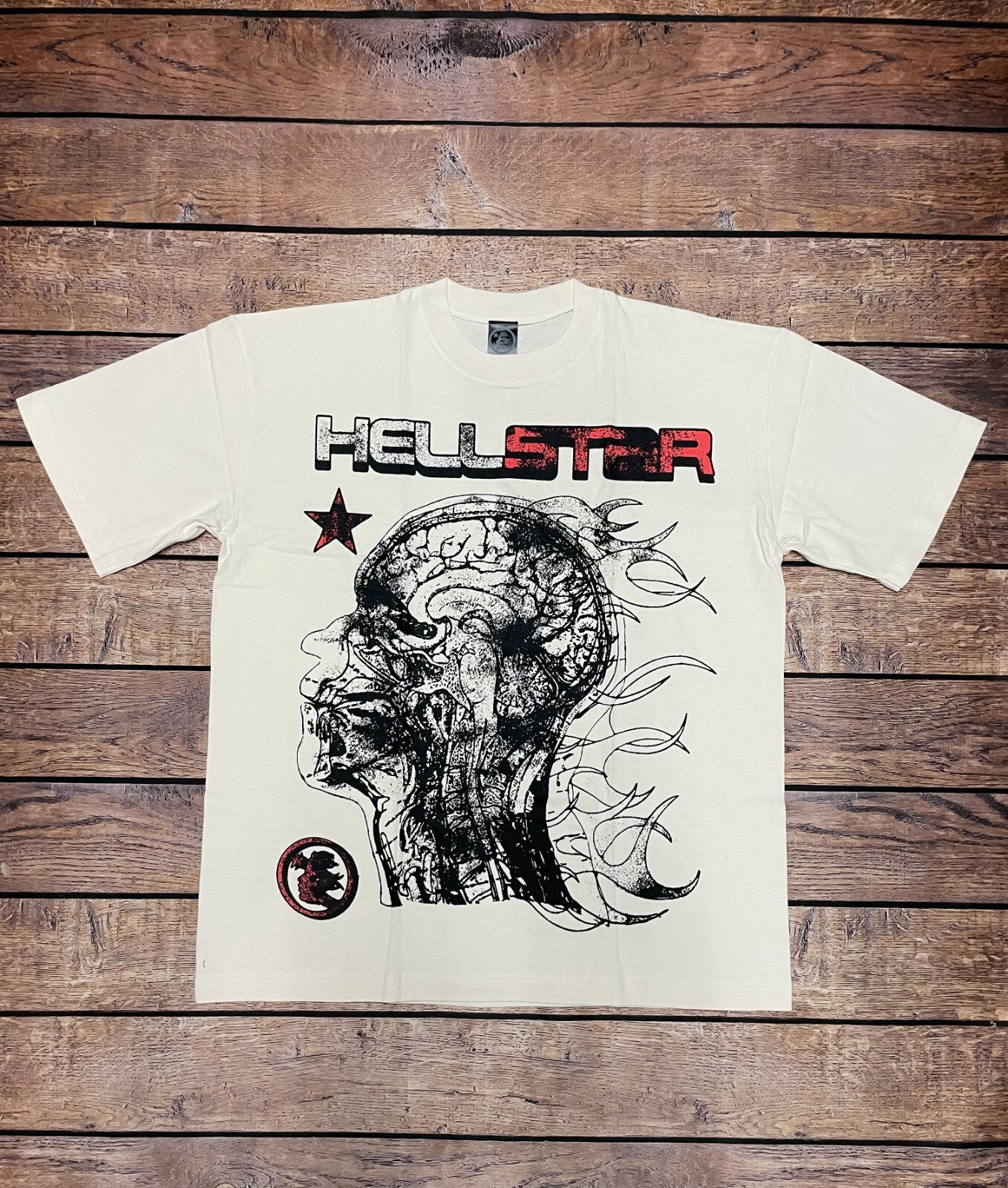NEW Hellstar Human Development Tee Cream Size S-XL NEW Hellstar Human Development Tee Cream Size S-XL
