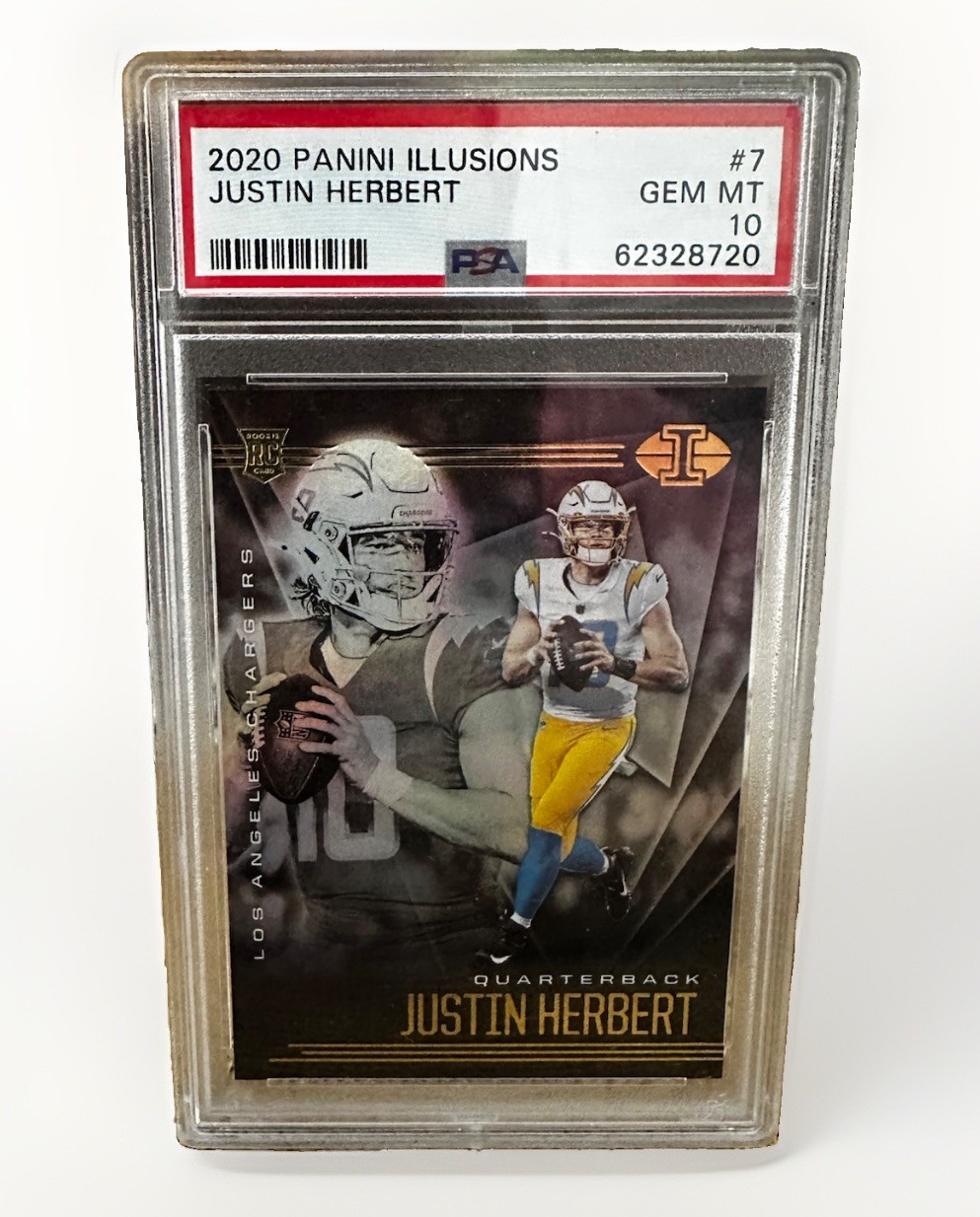 2020 Panini Illusions--Justin Herbert RC Rookie PSA 10 Chargers 2020 Panini Illusions--Justin Herbert RC Rookie PSA 10 Chargers