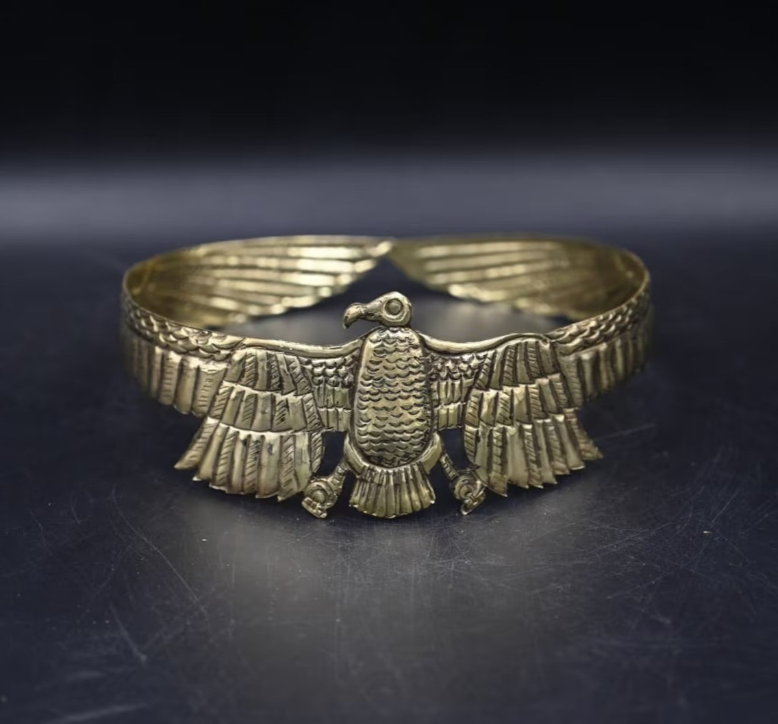 Rare Authentic Ancient Egyptian Antiquities Nekhbet Copper Crown Egyptian BC