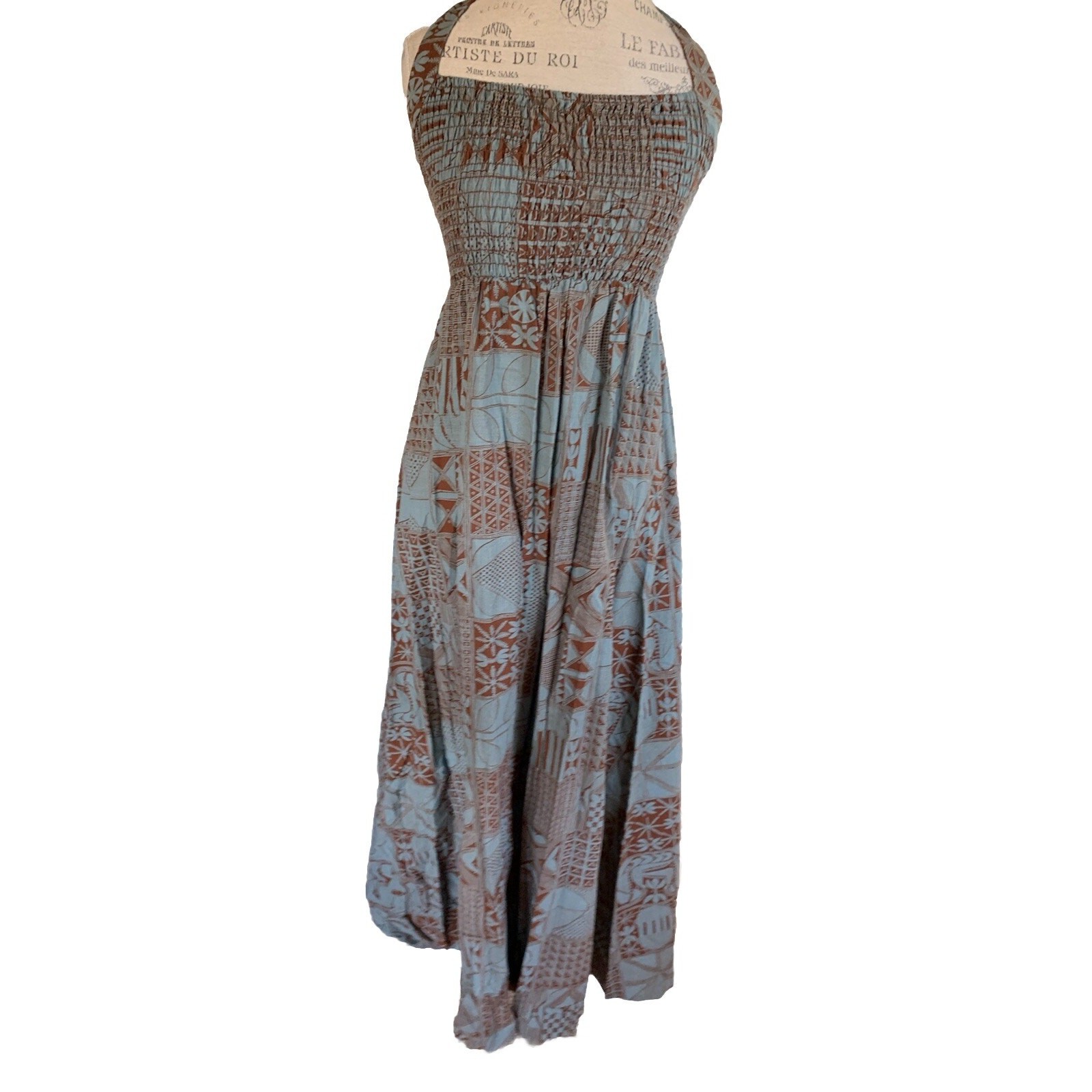 VTG 70s Phase II California Patchwork Maxi Dress 11 Prairie Boho Floral Hippie