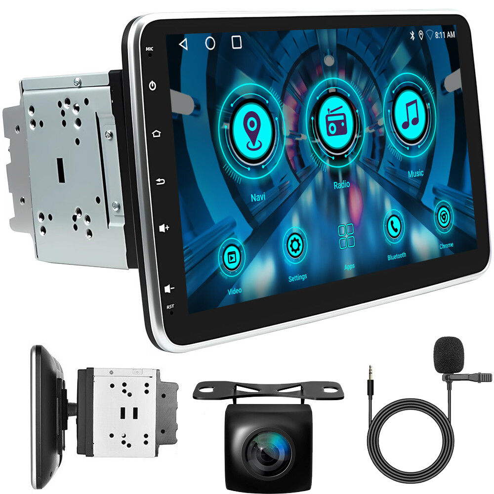 10.1\'\' Double 2 Din Car Radio Stereo Apple CarPlay Detachable Touch Screen 64GB