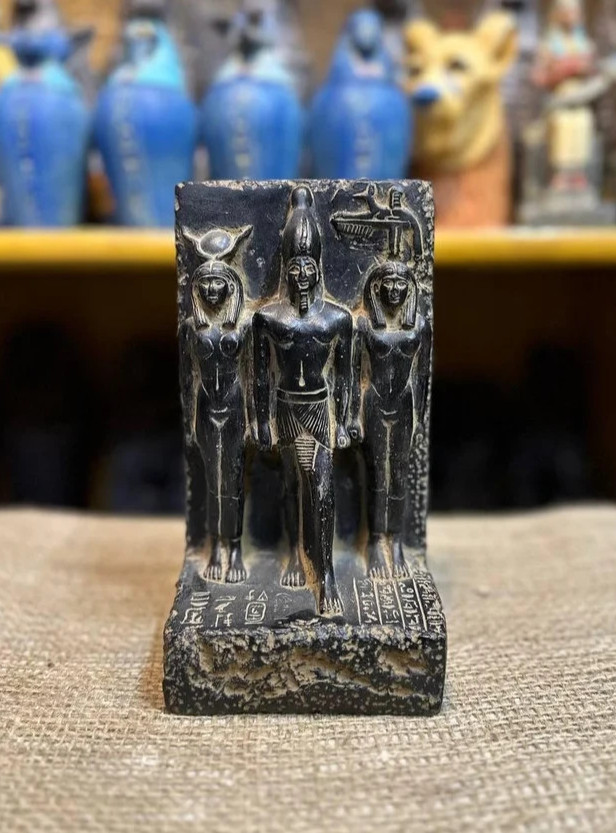 Pharaonic Menkaure Triad Statue : Authentic Ancient Egyptian Artifact 2504 BC