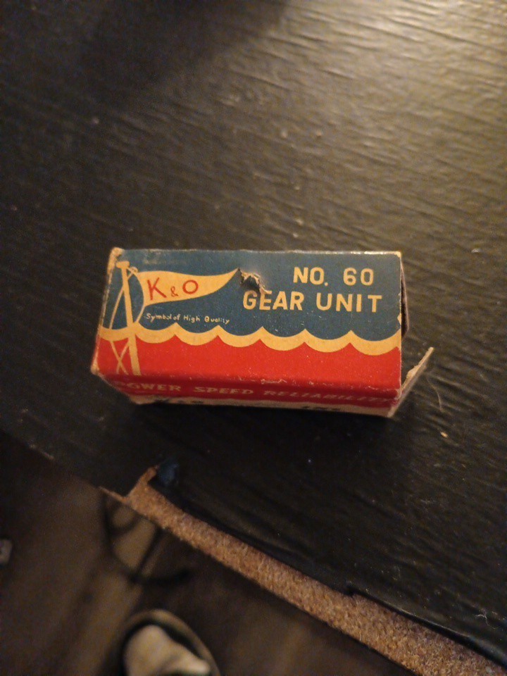 Vintage K&O no 60 Gear unit Box For Toy Boats See Details US Seller opened box